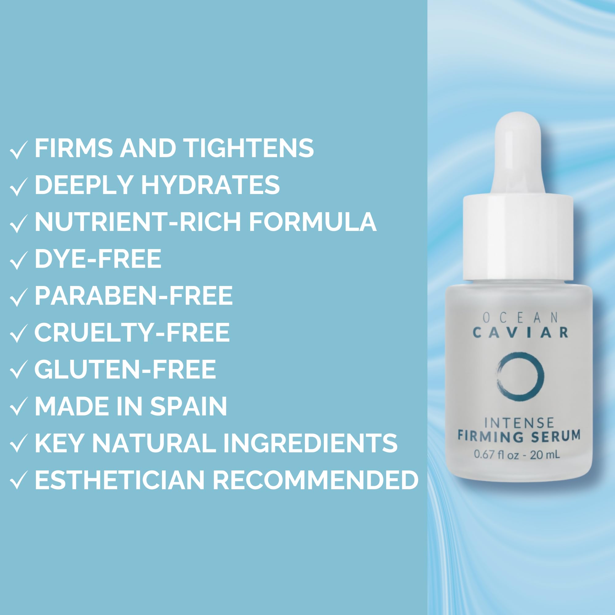 Noche Y Dia Caviar Intense Firming Serum – Anti-Aging Face Serum with Vitamin E (20 mL)
