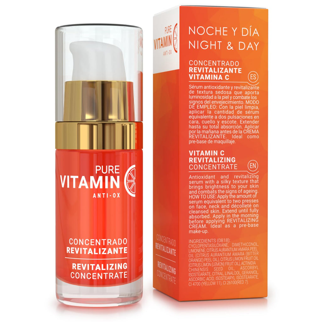 Noche Y Dia Vitamin C Serum for Mature Skin • Hydrates, Firms & Sun Spot Targeting – Made in Spain (30mL)