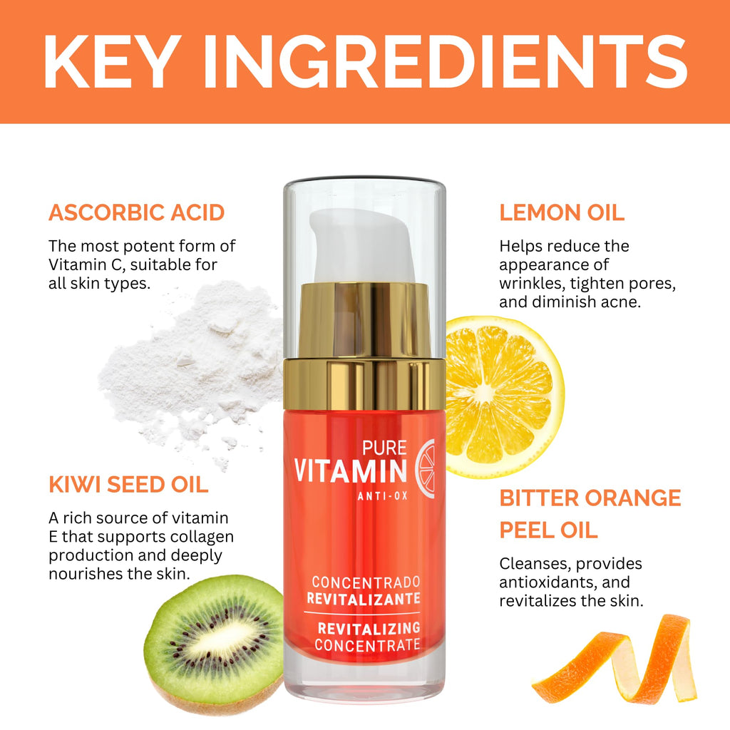 Noche Y Dia Vitamin C Serum for Mature Skin • Hydrates, Firms & Sun Spot Targeting – Made in Spain (30mL)