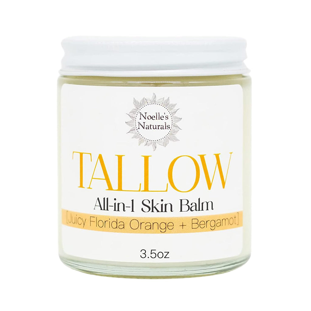 Noelle's Naturals Tallow Balm – Organic Grass-Fed Tallow, 3.5oz, Orange + Bergamot