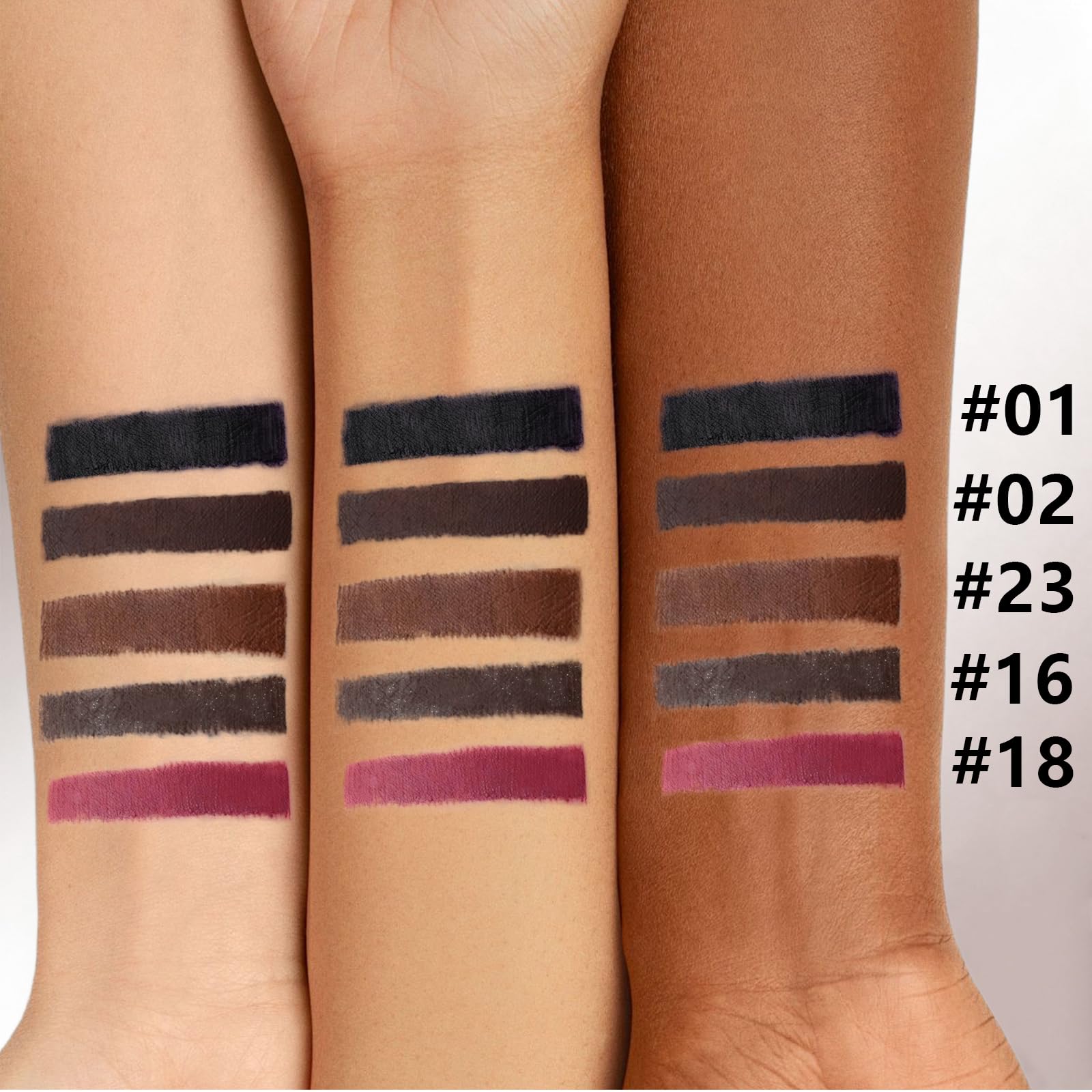 Noerrors Gel Eyeliner Pencil Set – 5 Colors, Waterproof, Long-Lasting, Built-in Sharpener