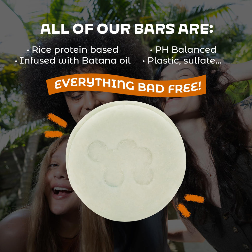 NOLÉ OLE CARE Travel Size Shampoo & Conditioner Bar Set with Batana Oil | Sustainable, pH-Balanced, Plastic-Free