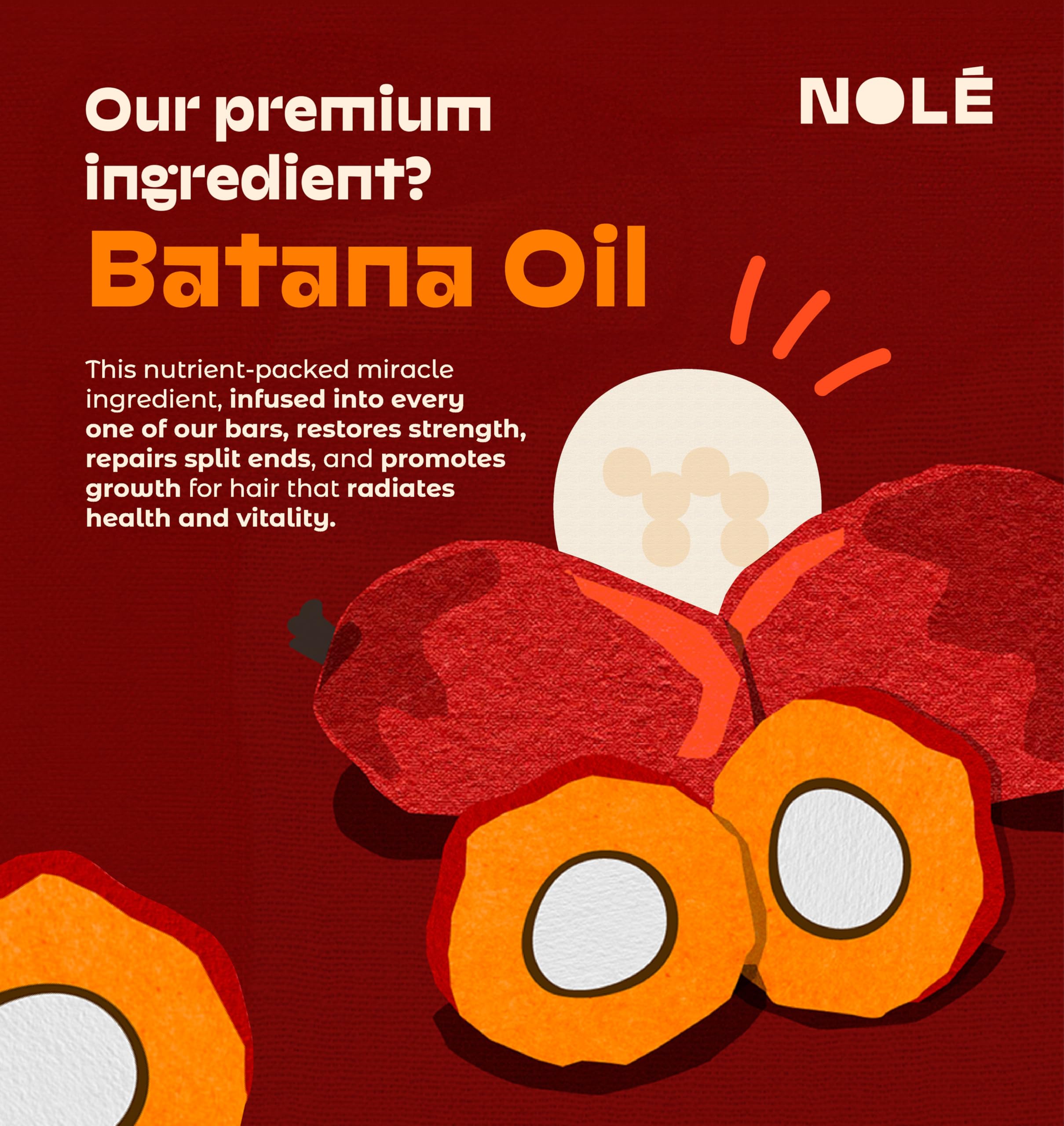 NOLE CARE Sustainable Bar Shampoo with Chamomile & Batana Oil - Blonde Hair - pH Balanced - Rice Protein Based - Sulfate-Free - Plastic-Free (3 oz)
