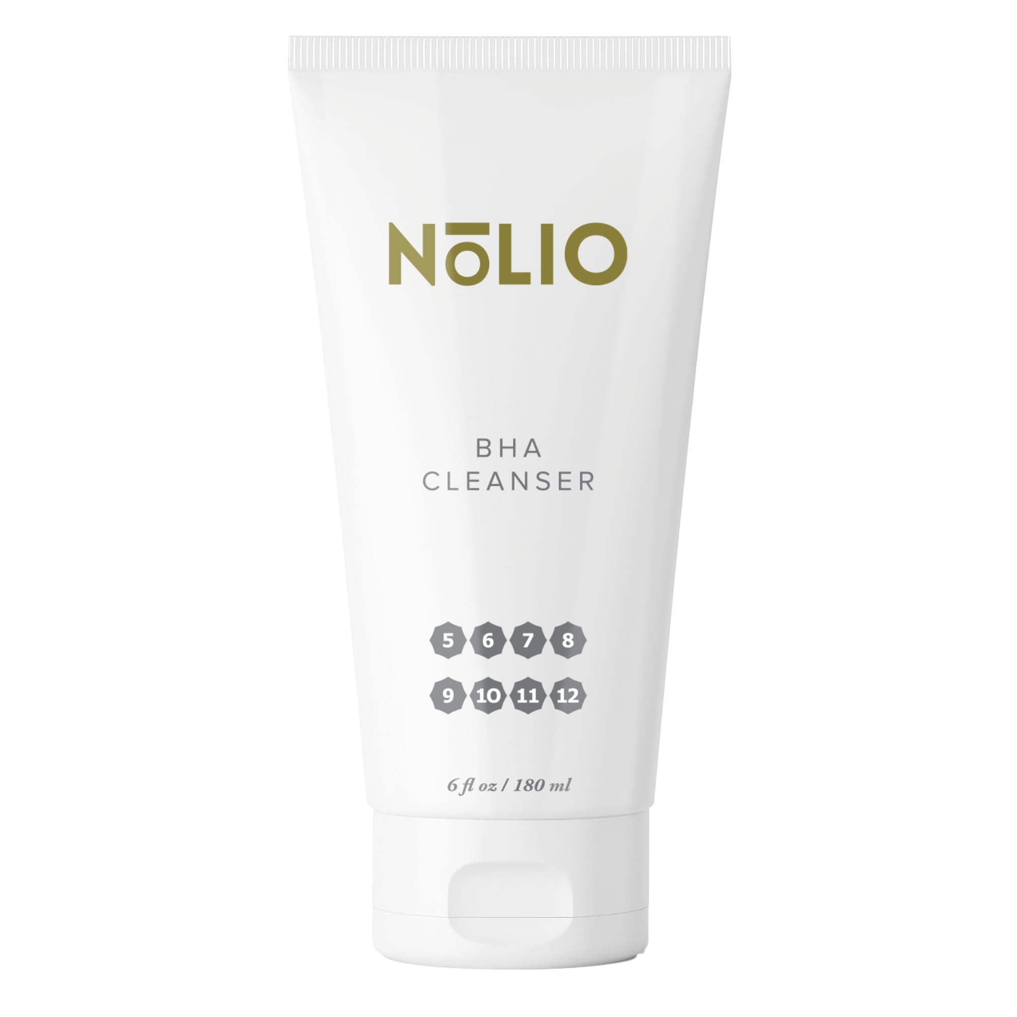 NOLIO BHA Cleanser – Salicylic & Glycolic Acid Face Wash for Oily Skin – 6.7 oz
