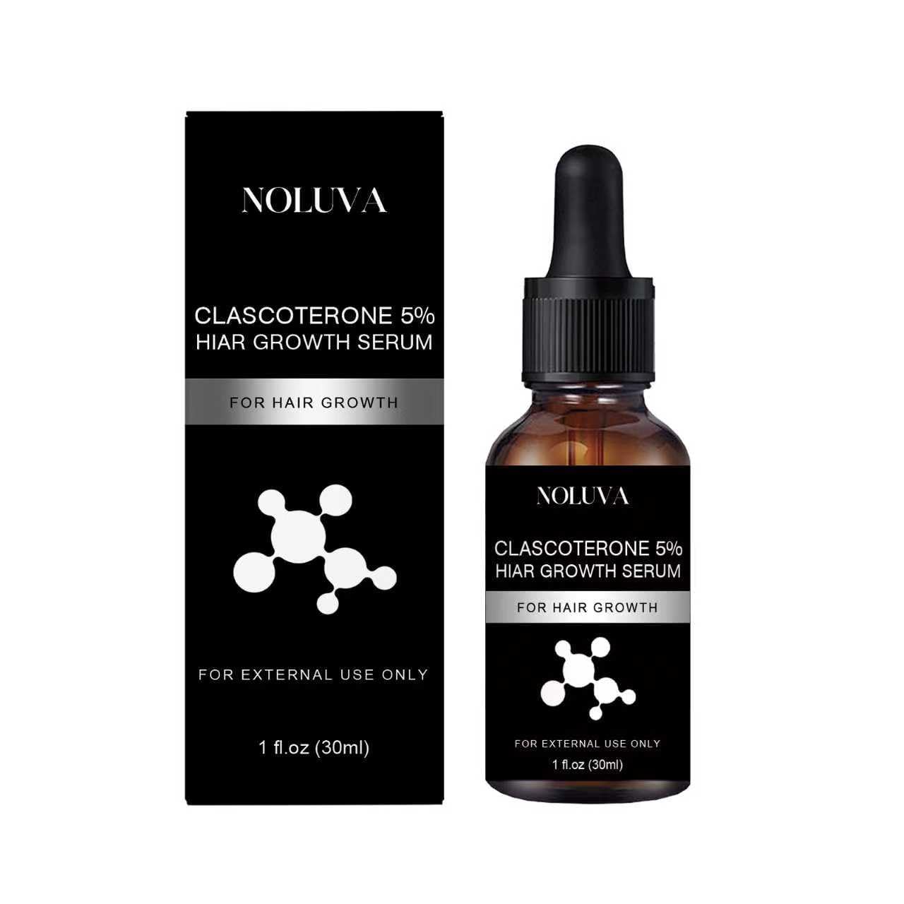 NOLUVA CLASCOTERONE 5% Hair Restoration Serum – Vitamin D, Minoxidil & Biotin (30ml)