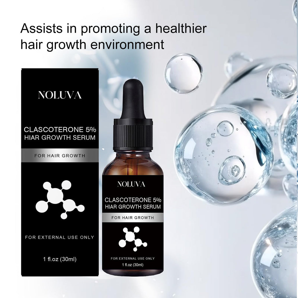 NOLUVA CLASCOTERONE 5% Hair Restoration Serum – Vitamin D, Minoxidil & Biotin (30ml)