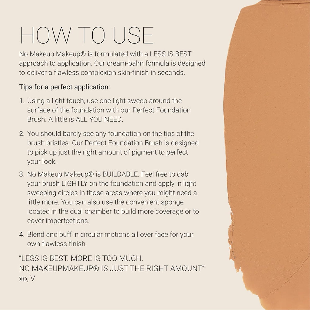No Makeup Makeup Foundation Almond — Weightless Cream-Balm with FlexShade Technology