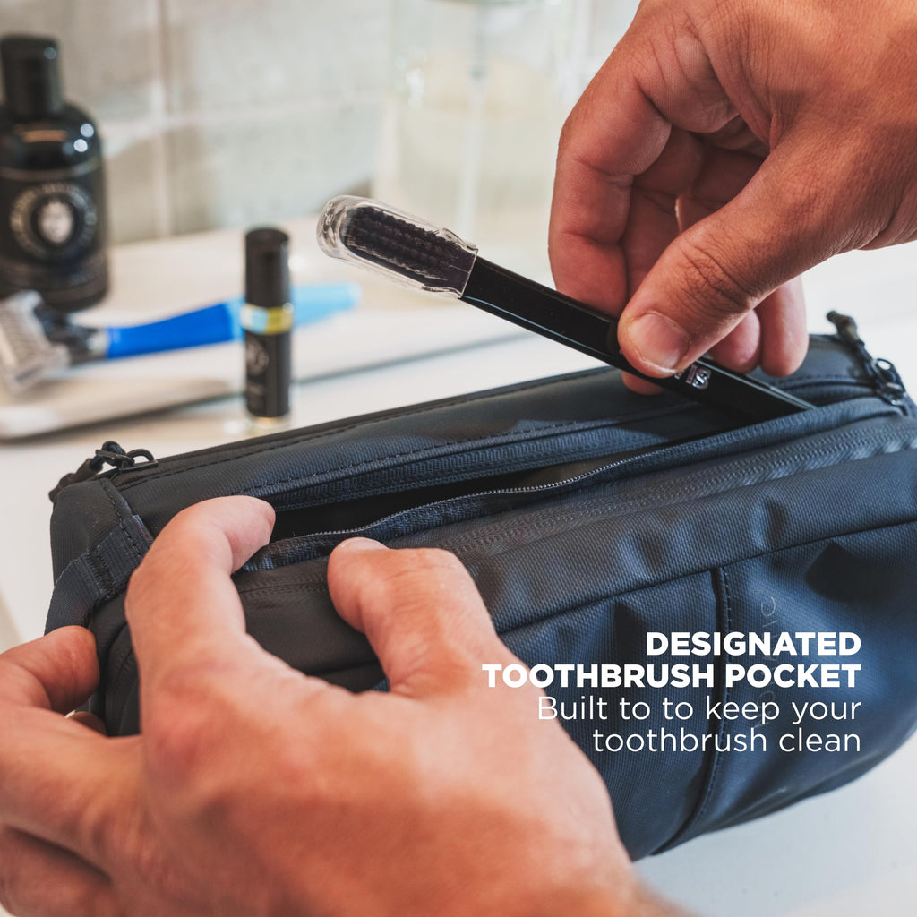 NOMATIC Toiletry Bag for Travel Navy Large V2 – Water-Resistant, Multi-Compartment