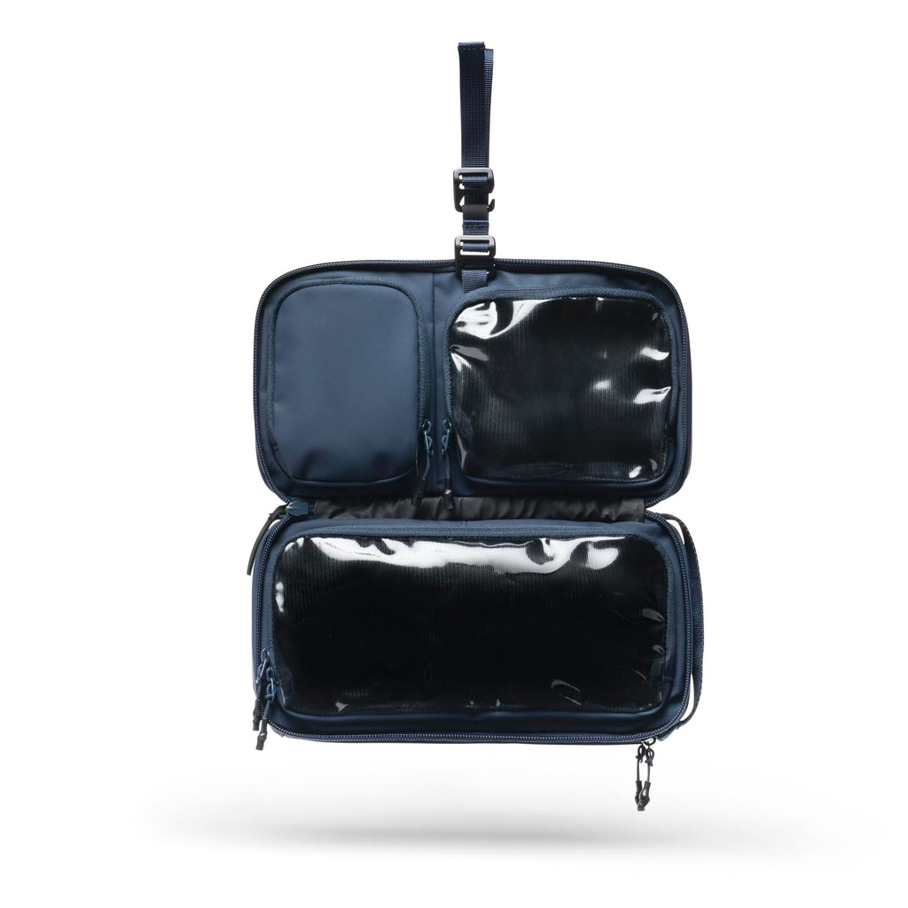 NOMATIC Toiletry Bag for Travel - Navy Small V2 | Compact, Water-Resistant Organizer