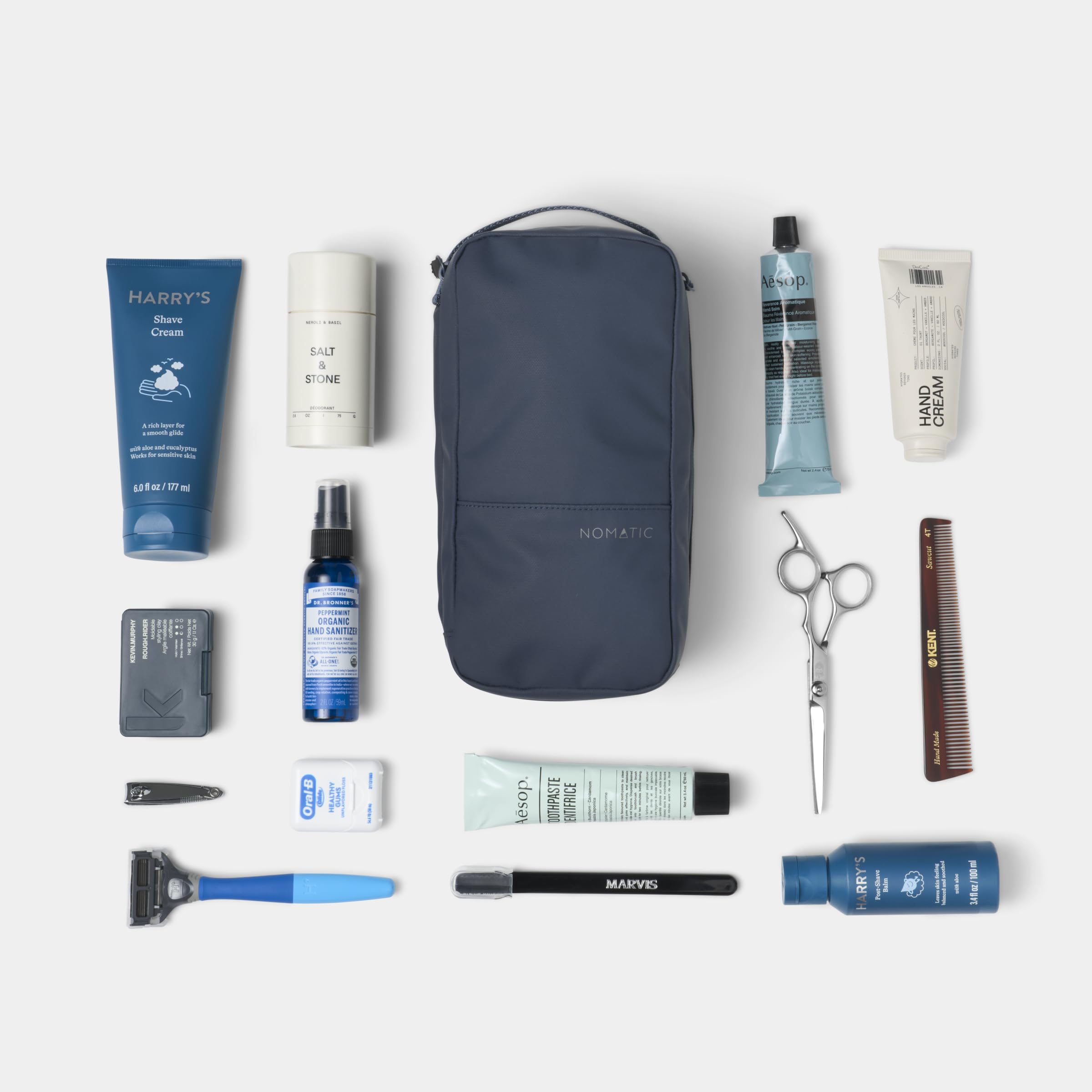 NOMATIC Toiletry Bag for Travel Navy Large V2 – Water-Resistant, Multi-Compartment
