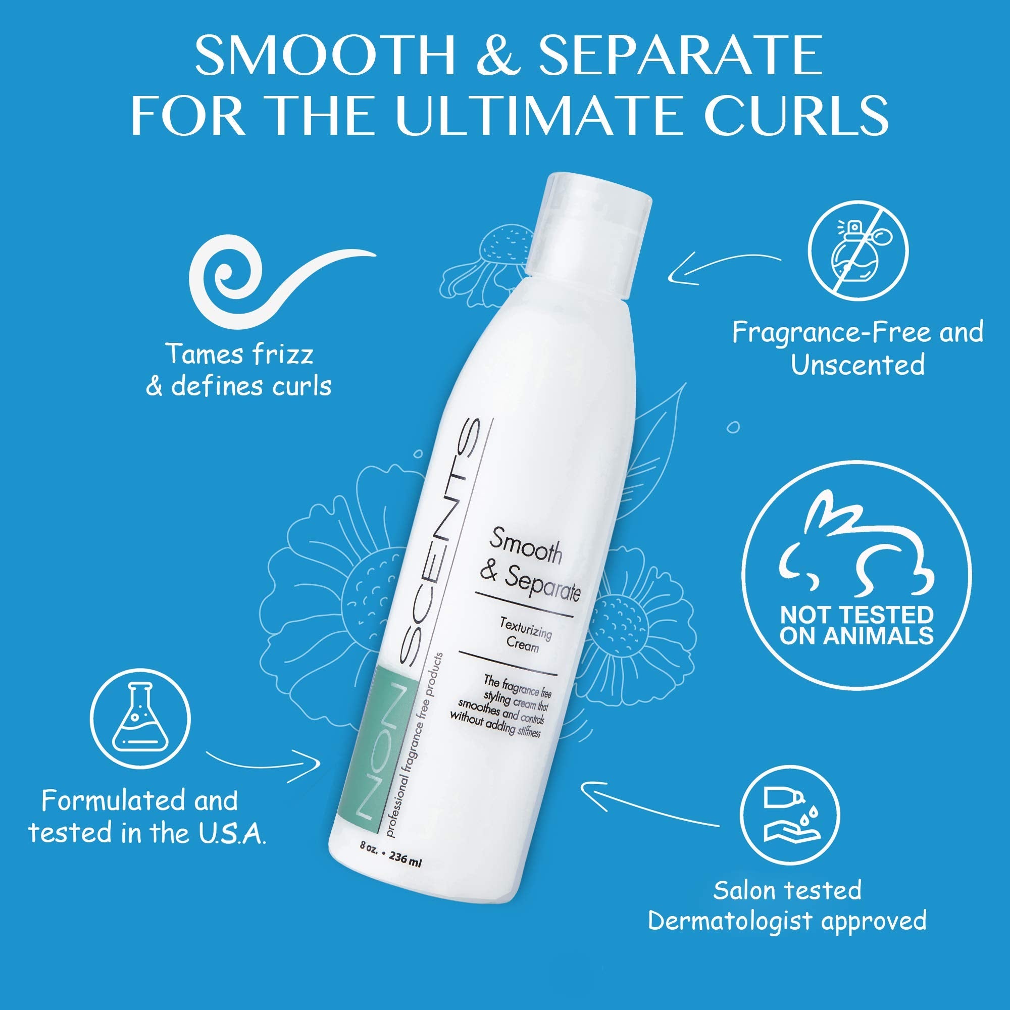 Nonscents Fragrance Free Curl Cream – Unscented & Heat Safe