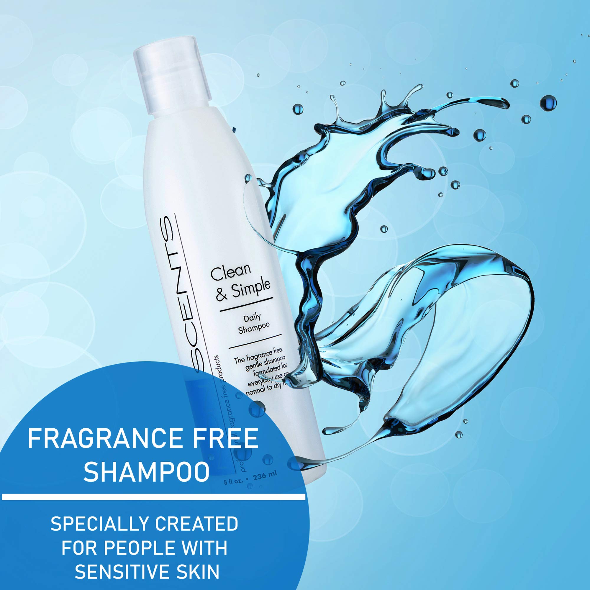 Nonscents Fragrance Free Shampoo – Made in USA, Hydration, Keratin & Silk Amino Acids
