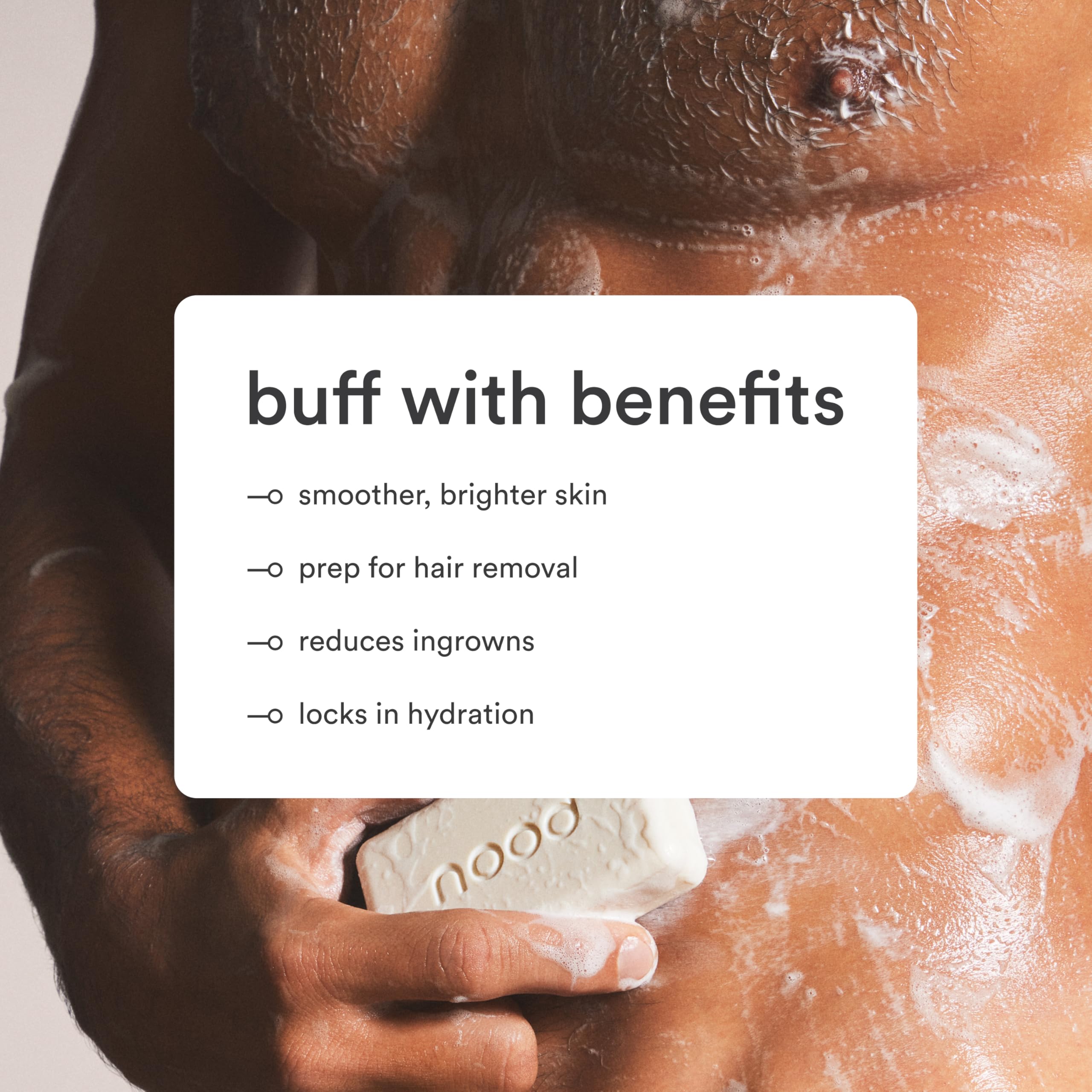 Nood Buff Bar — Pre-Shave Exfoliating KP Body Scrub for Smoother Skin