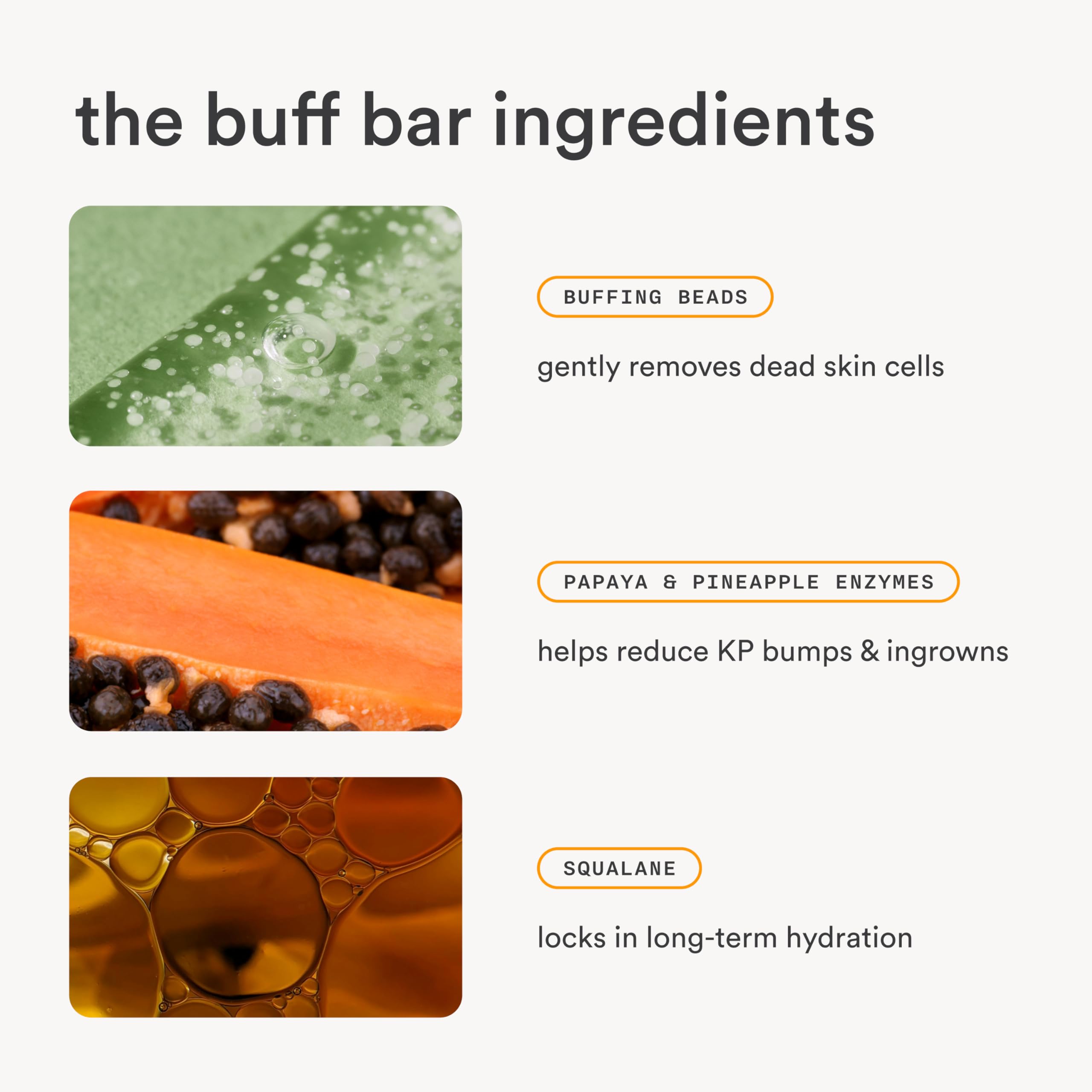 Nood Buff Bar — Pre-Shave Exfoliating KP Body Scrub for Smoother Skin