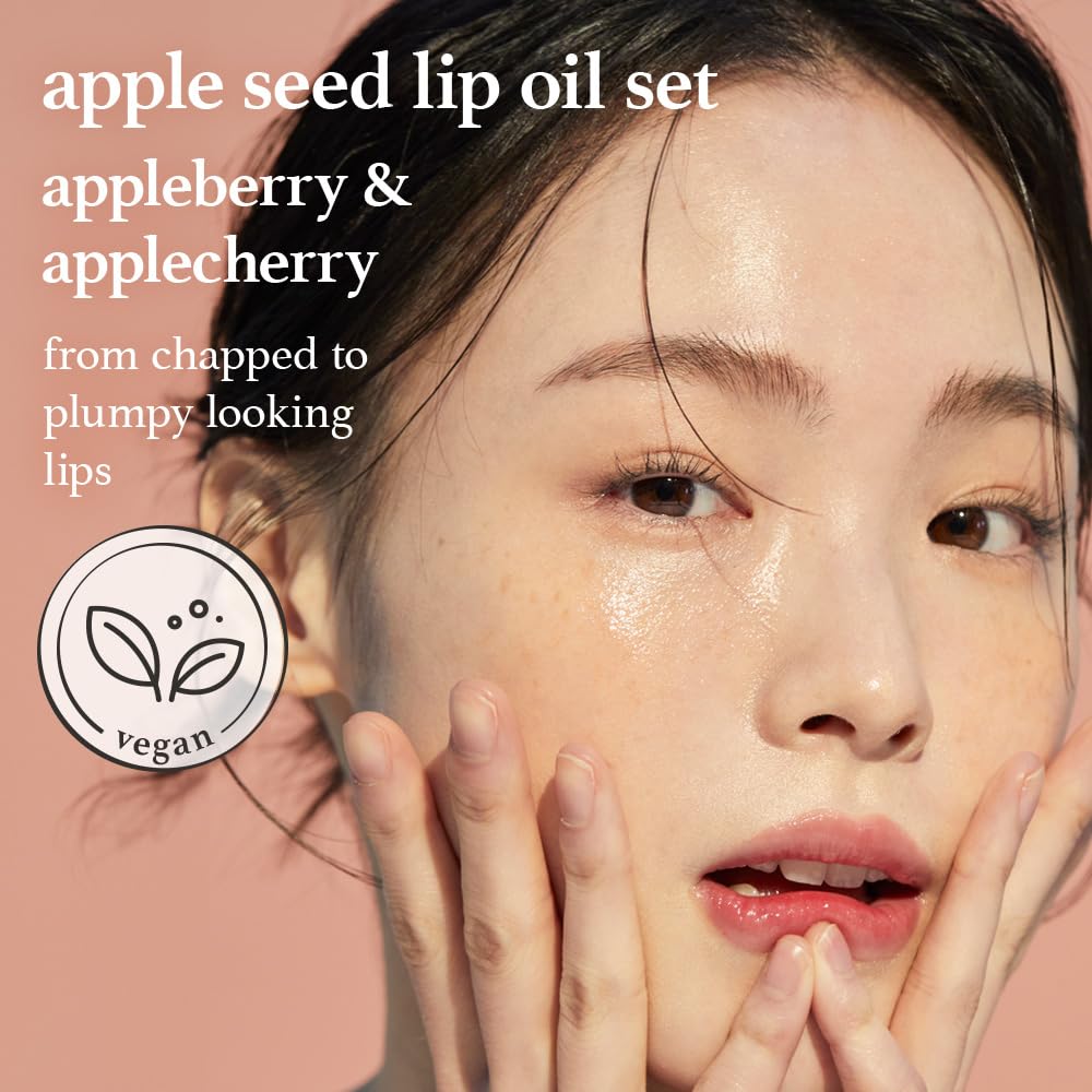 NOONI Korean Lip Oil Set – Appleberry & Applecherry | Long-Lasting Hydrating Lip Glow