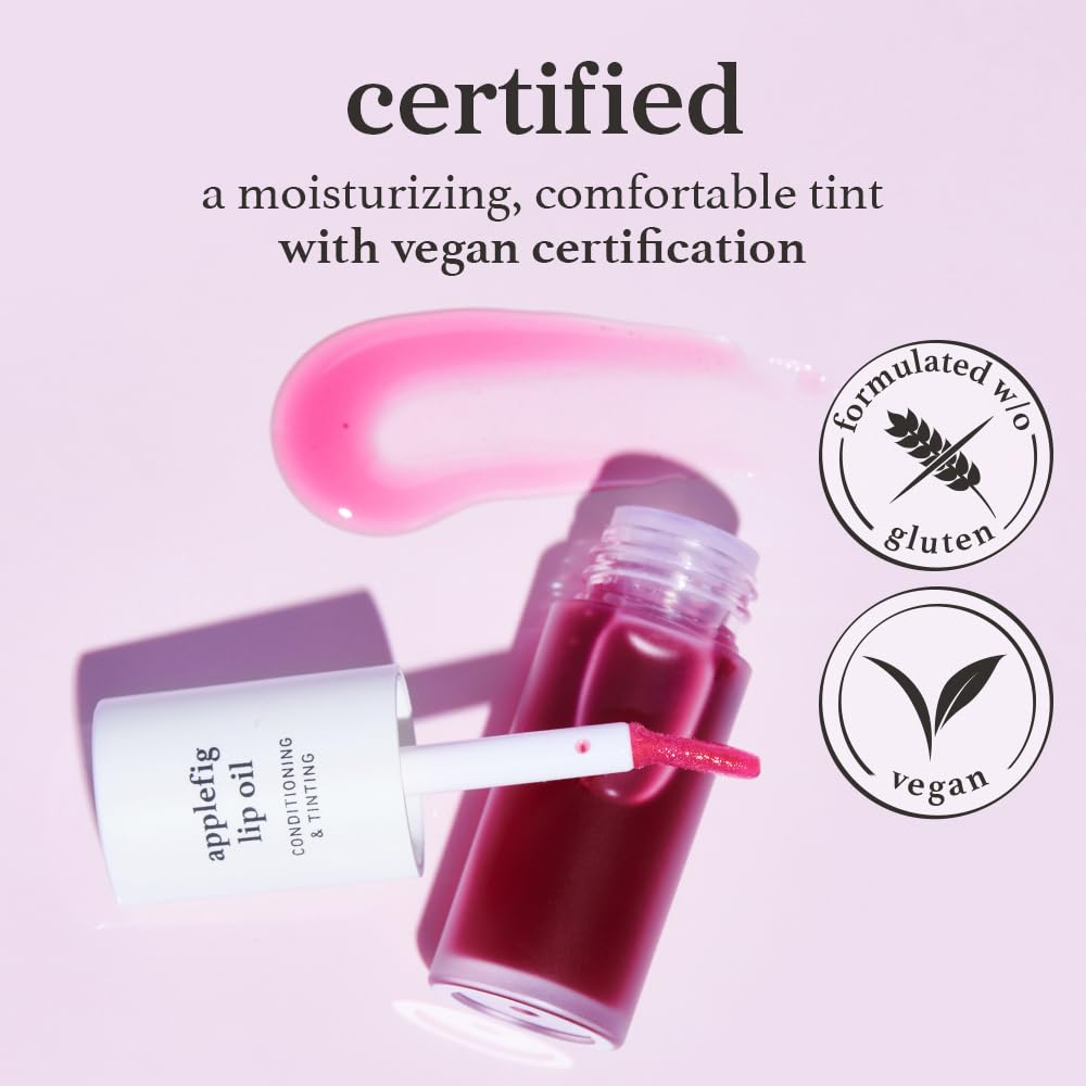 NOONI Lip Oil Set Appleberry & Applefig | Long-Lasting Hydration, Plumping Shine, Tinted Lip Glow