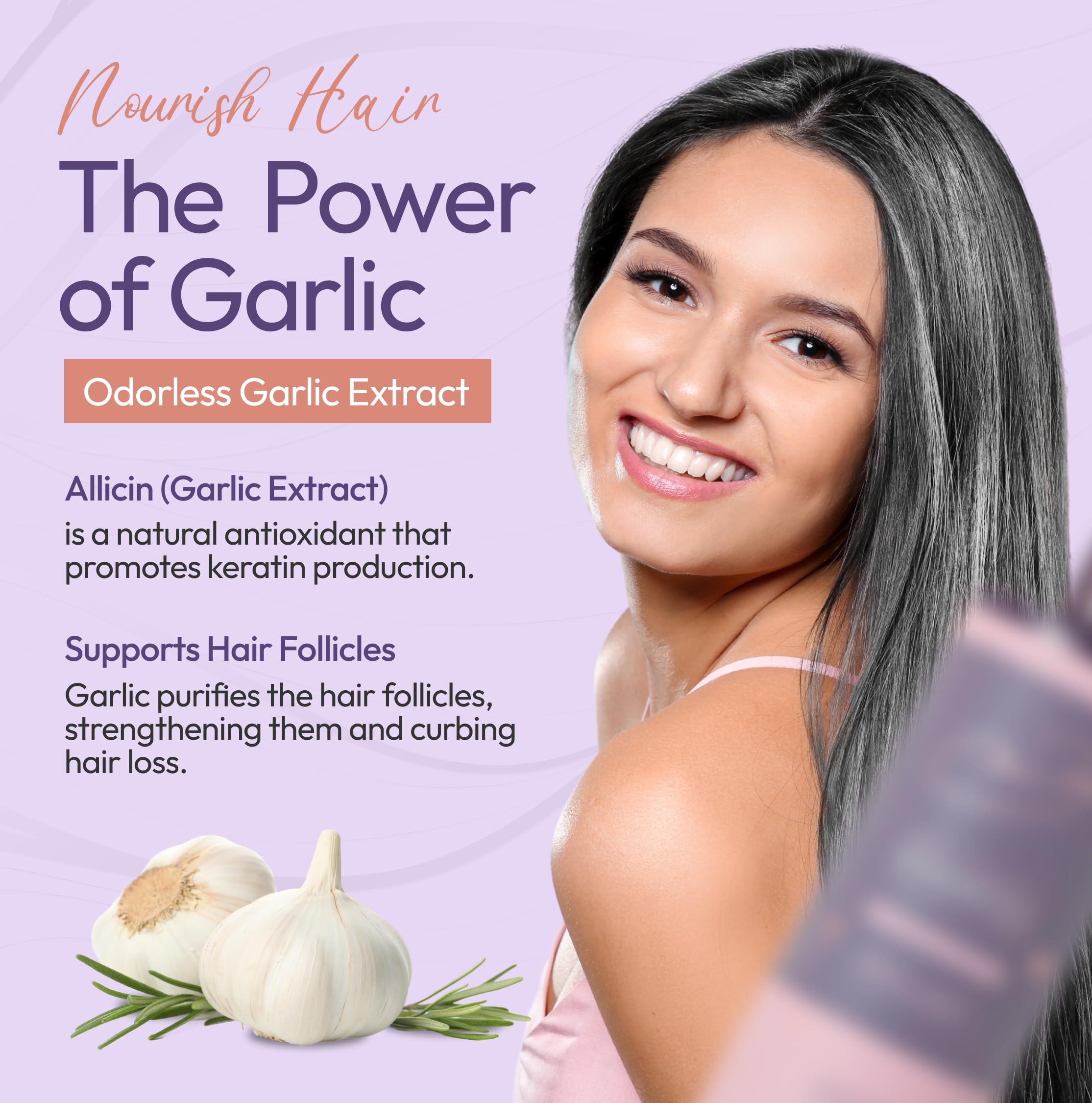 Nora Ross Garlic Extract Daily Shampoo with Argan Oil – Chamomile Scent, 32oz