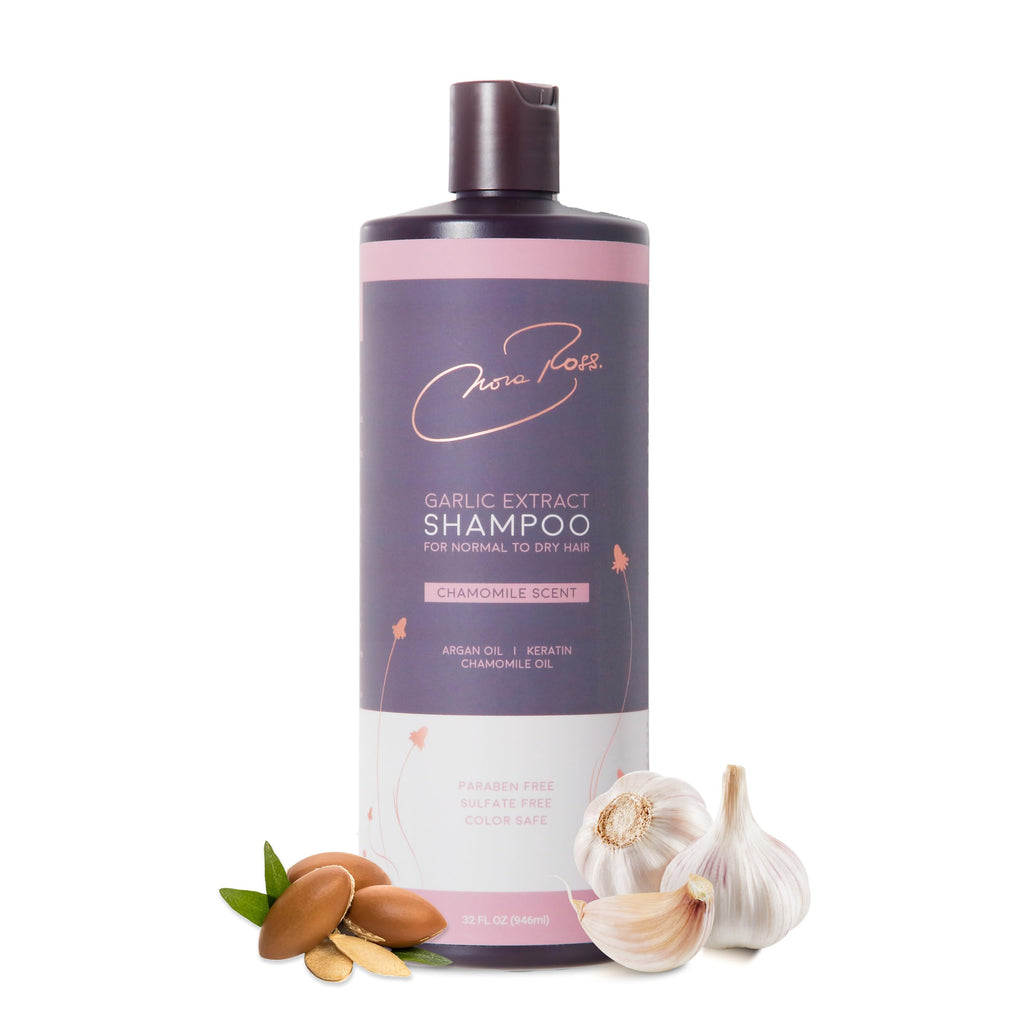 Nora Ross Garlic Extract Daily Shampoo with Argan Oil – Chamomile Scent, 32oz