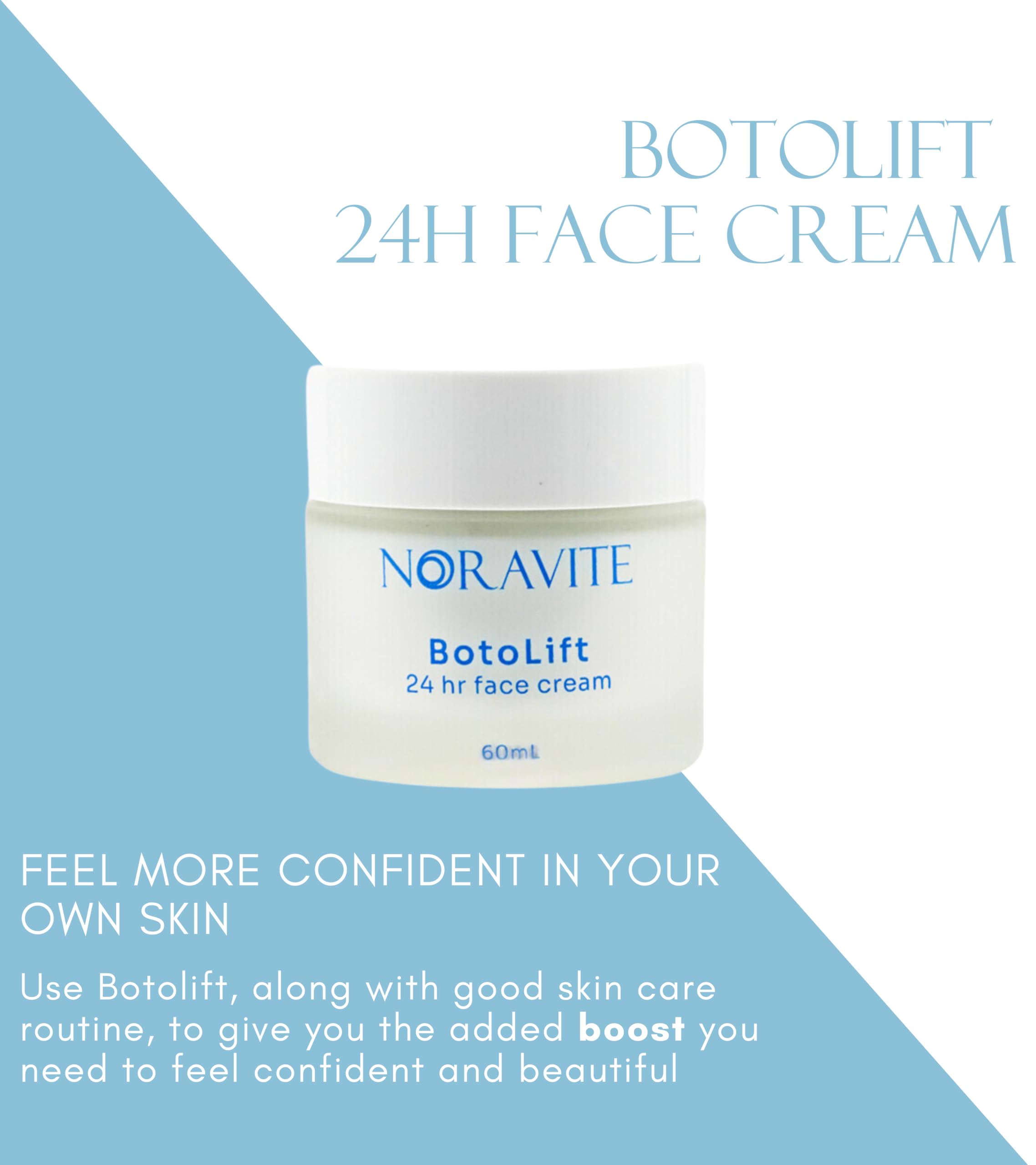 Noravite Botolift Face Tightening Cream – Unscented with Hyaluronic Acid & Argireline | Anti-Wrinkle Moisturizer | Made in Greece