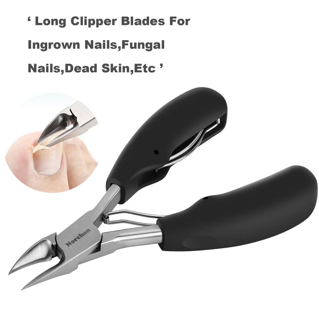 Norchan Large Nail Clippers Set – 5-Piece Heavy-Duty Toenail & Fingernail Clippers with File
