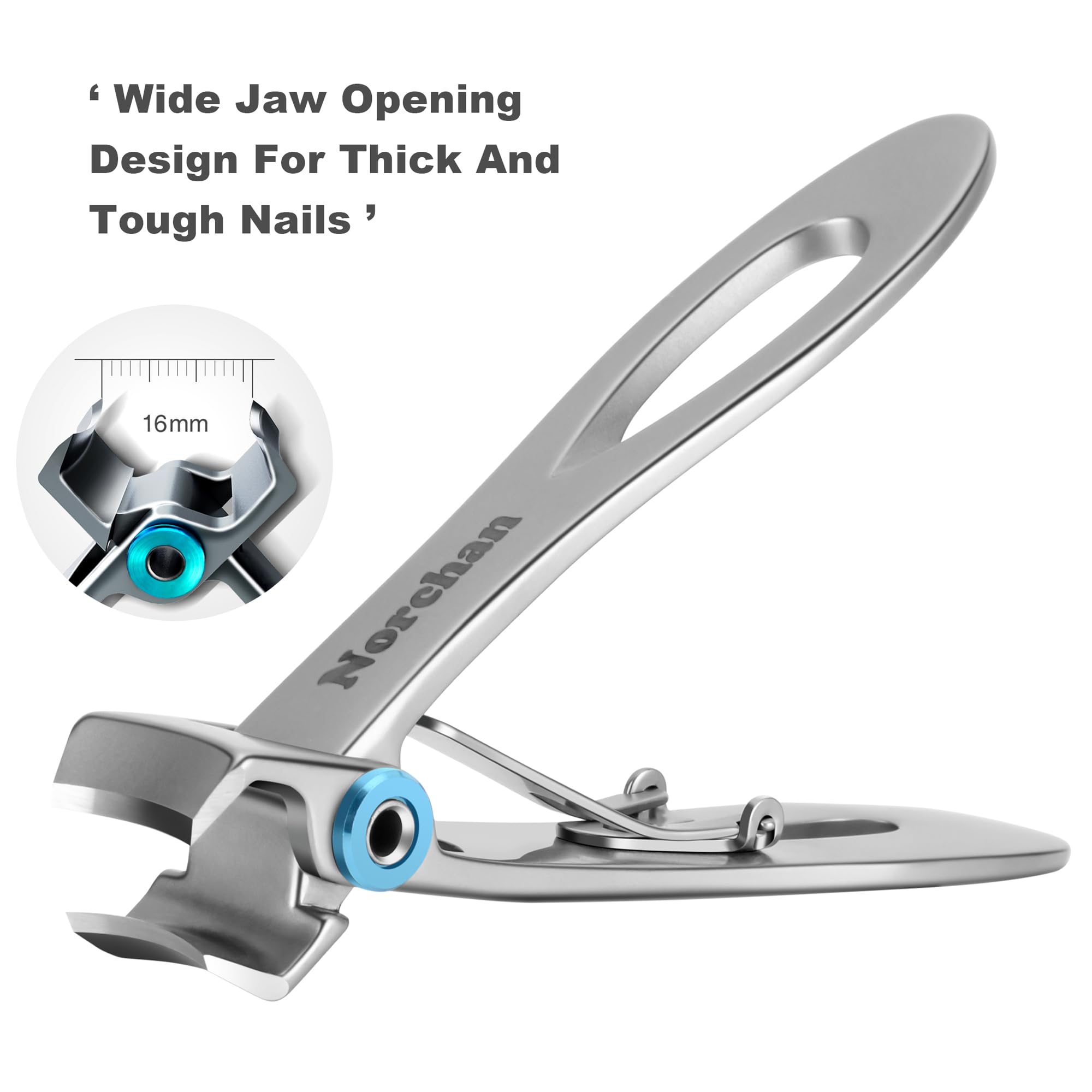 Norchan Large Nail Clippers Set – 5-Piece Heavy-Duty Toenail & Fingernail Clippers with File