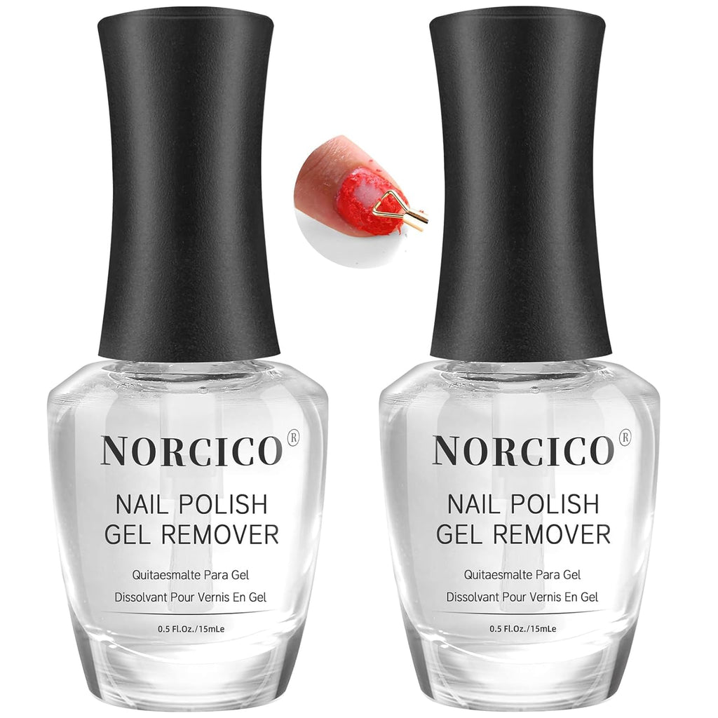 NORCICO Gel Polish Remover – Quick 3-5 Minute Gel Removal, No Foil Soaking, 30ml (2 Pcs)