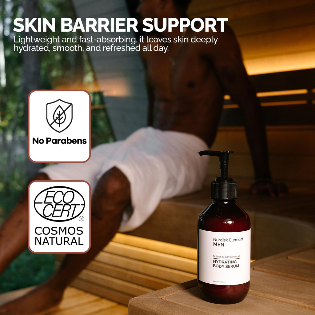 Nordisk Element Body Serum for Men — Lightweight Hydration with Hyaluronic Acid & Nordic Botanicals