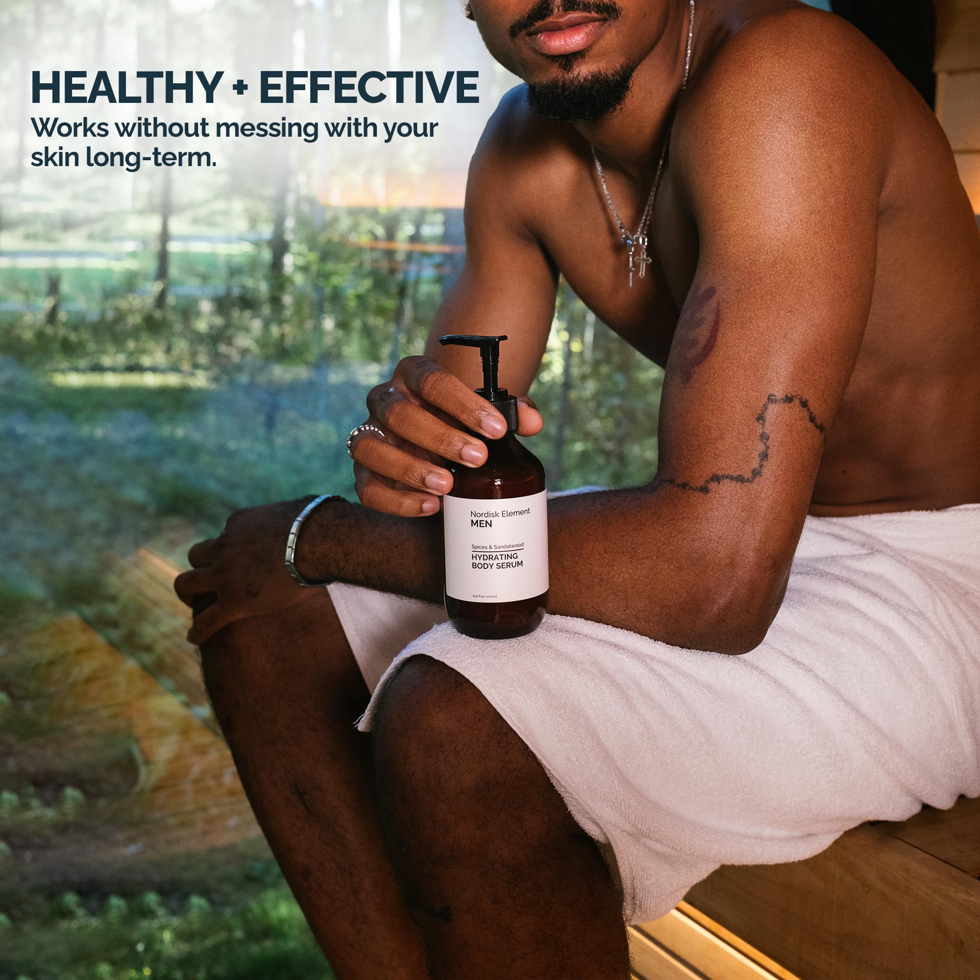 Nordisk Element Body Serum for Men — Lightweight Hydration with Hyaluronic Acid & Nordic Botanicals