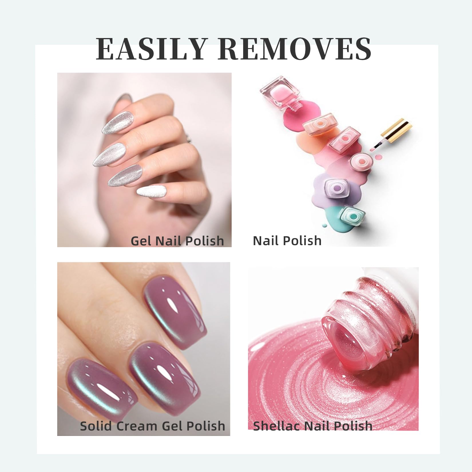NORCICO Gel Polish Remover Kit — Fast, Low Odor, 2–5 Min Removal with Cuticle Oil & Tools