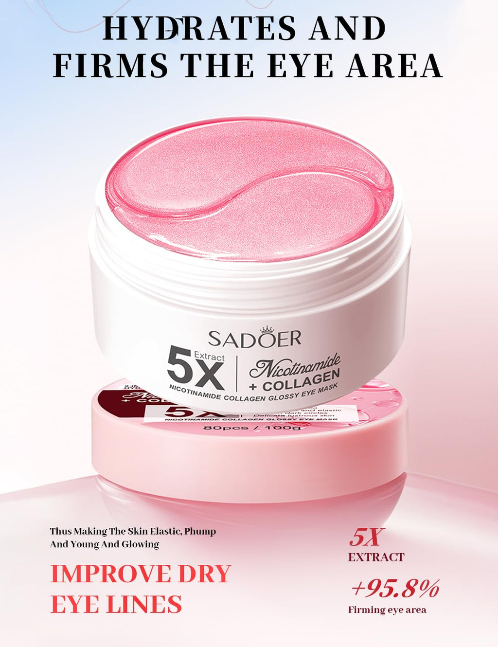 NORNI LEORD Under Eye Patches – Niacinamide, Collagen & Hydration for Brighter Eyes