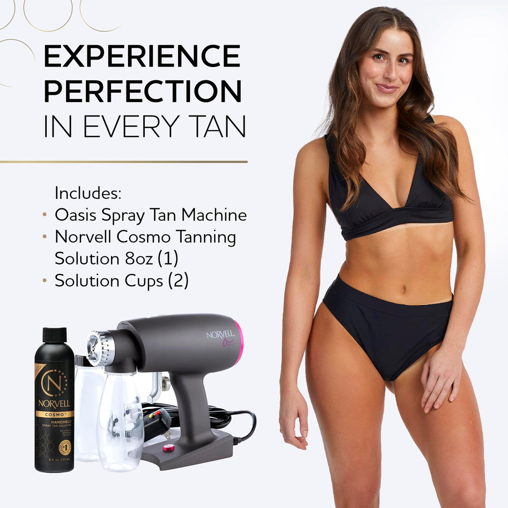 Norvell Oasis Spray Tan Machine Kit with Cosmo Solution | Pro Sunless Tanning System by Norvell