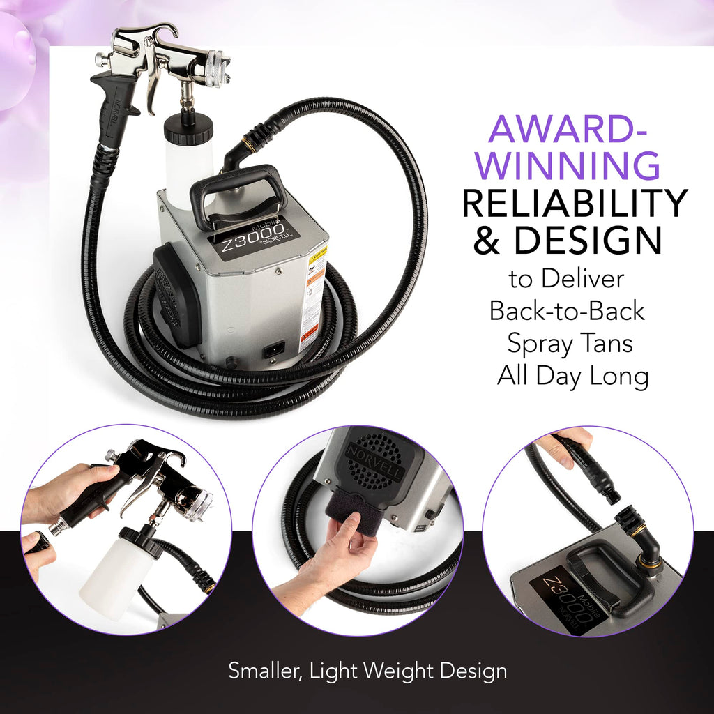 Norvell Mobile Z3000 HVLP Spray Tan Machine – 10ft Hose & Z-Gun