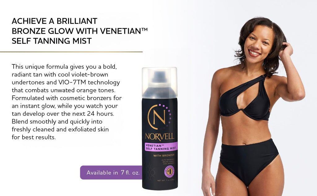 Norvell Venetian Sunless Self Tanner Mist 7 oz – Instant Bronzer & Streak-Free Glow