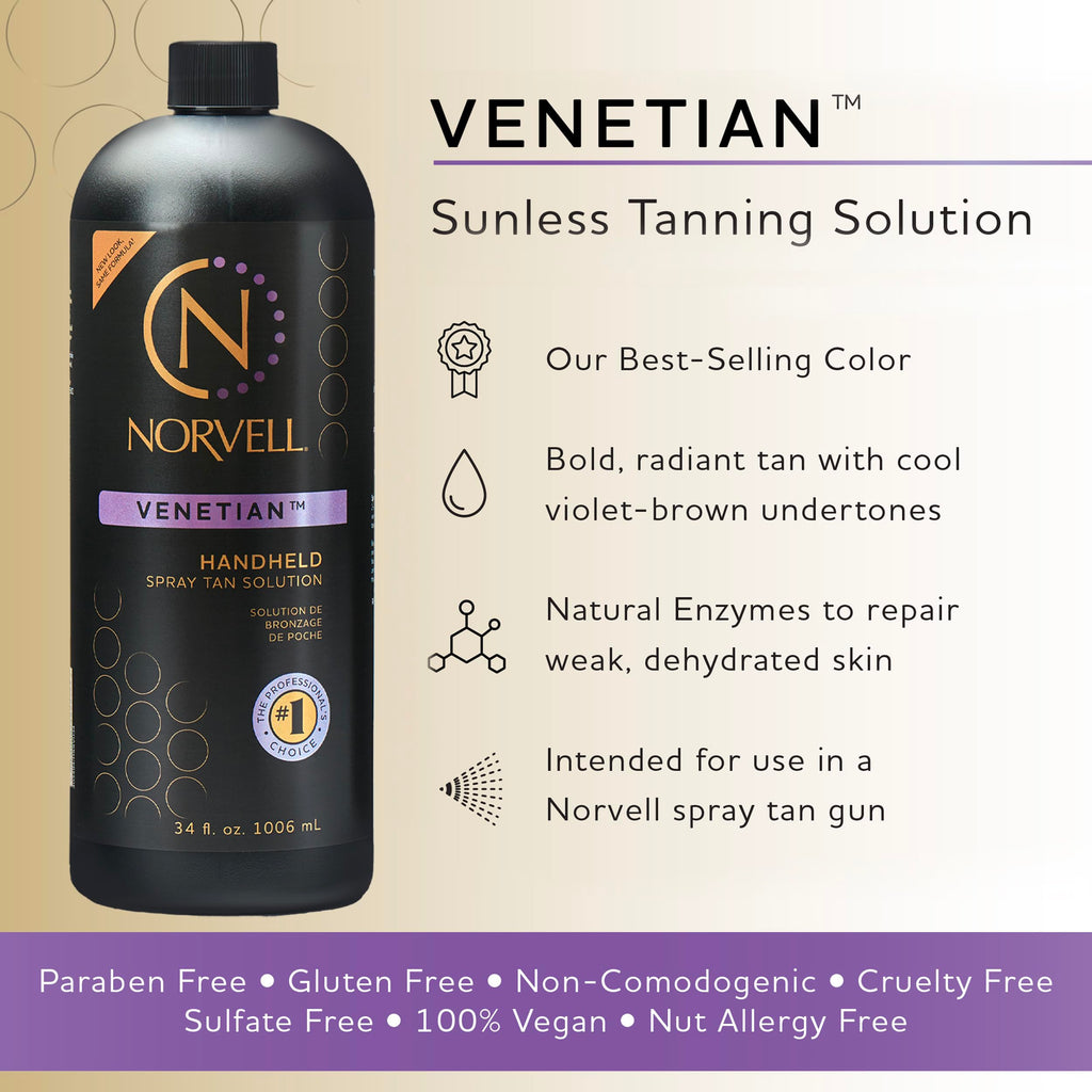 Norvell Venetian Premium Spray Tan Solution 1L | Natural Bronze, Streak-Free