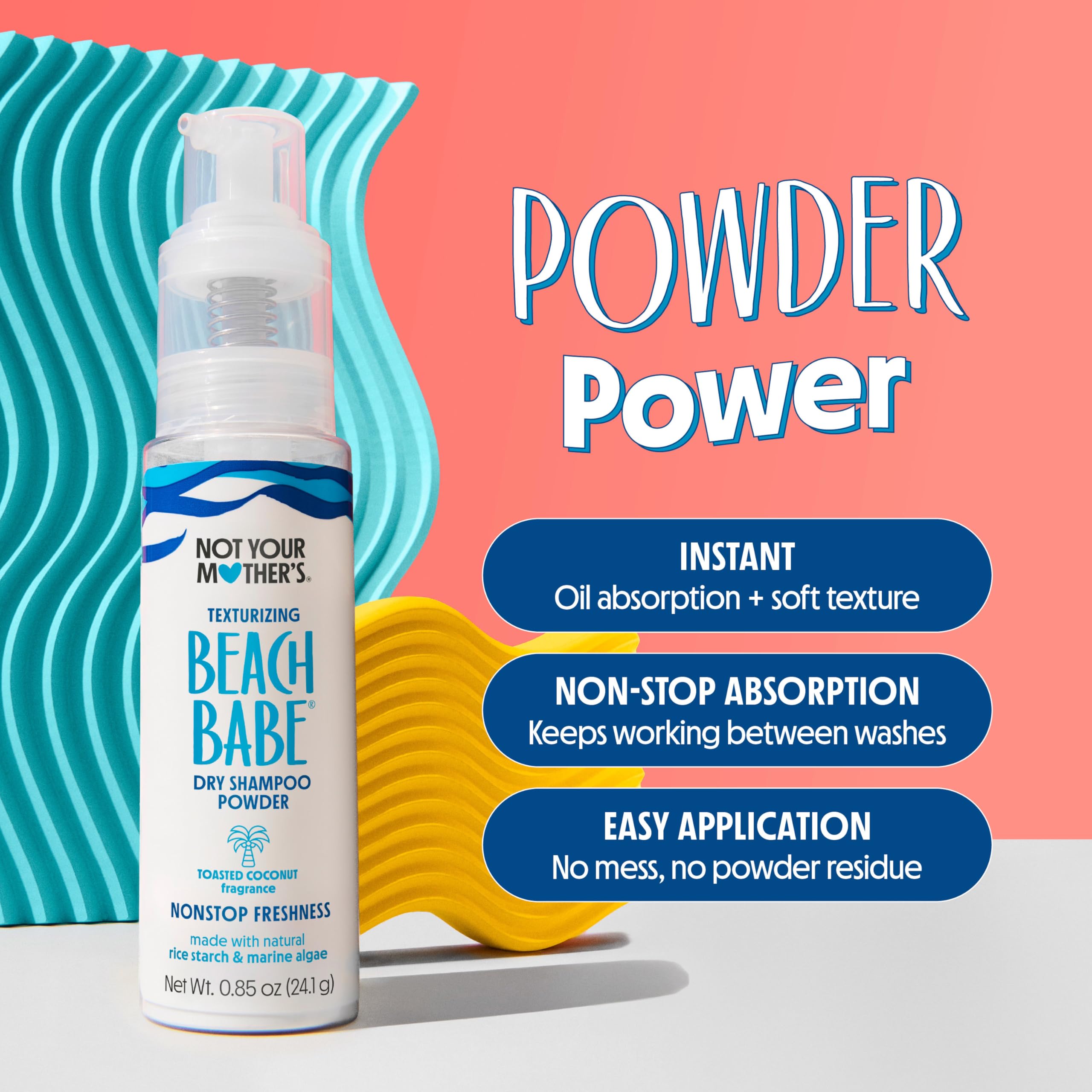 Not Your Mother's Beach Babe Texturizing Dry Shampoo Powder (2-Pack) – 0.85 oz Each