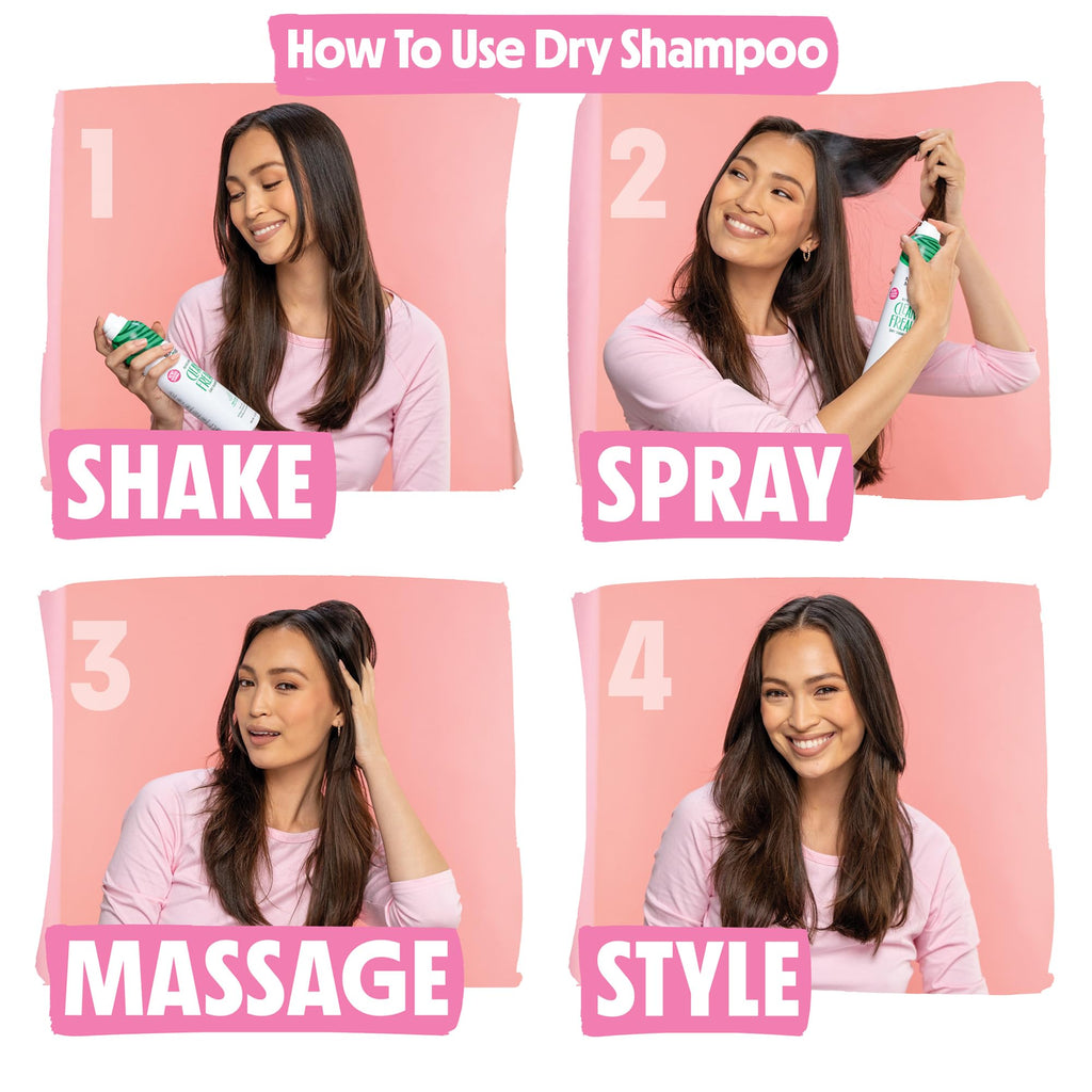Not Your Mother's Clean Freak Dark Hair Dry Shampoo (2 Pack) – 7 oz Each | Brunette-Tinted Oil Absorption, No-Rinse