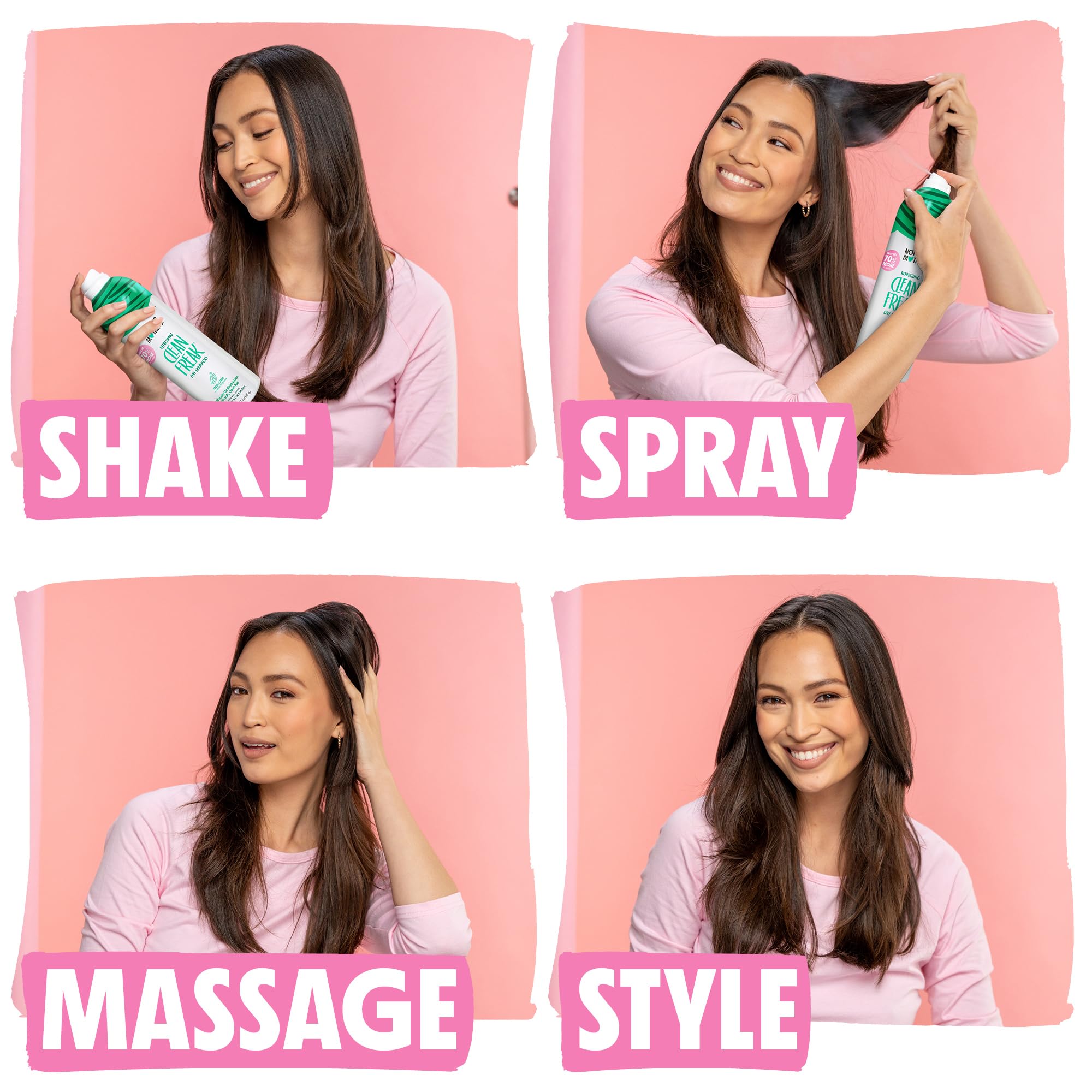 Not Your Mother's Clean Freak Refreshing Jumbo Dry Shampoo (2-Pack) – 12 oz Each | Fresh Citrus