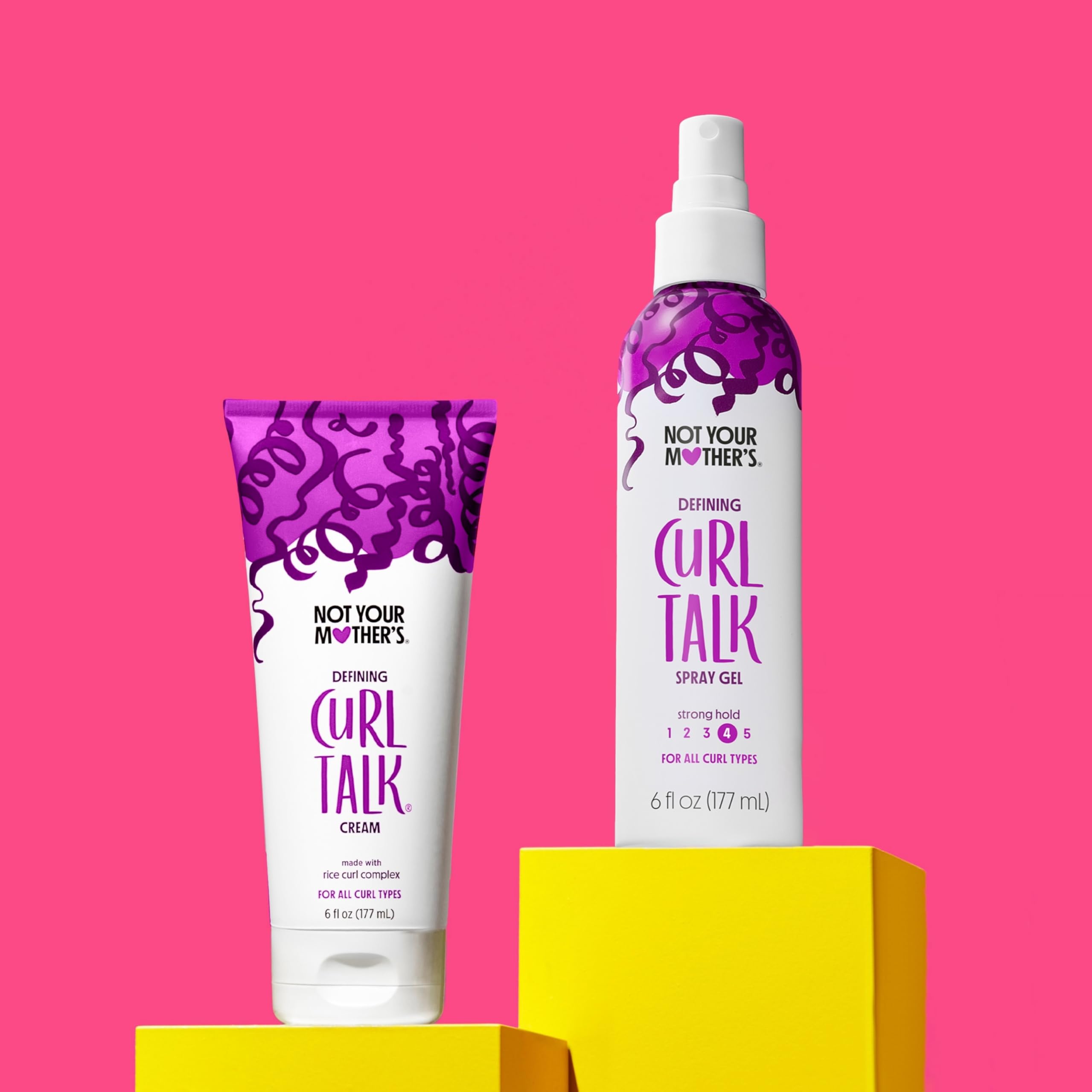 Not Your Mother's Curl Talk Defining Spray Gel & Defining Cream (2-Pack) – Rice Curl Complex