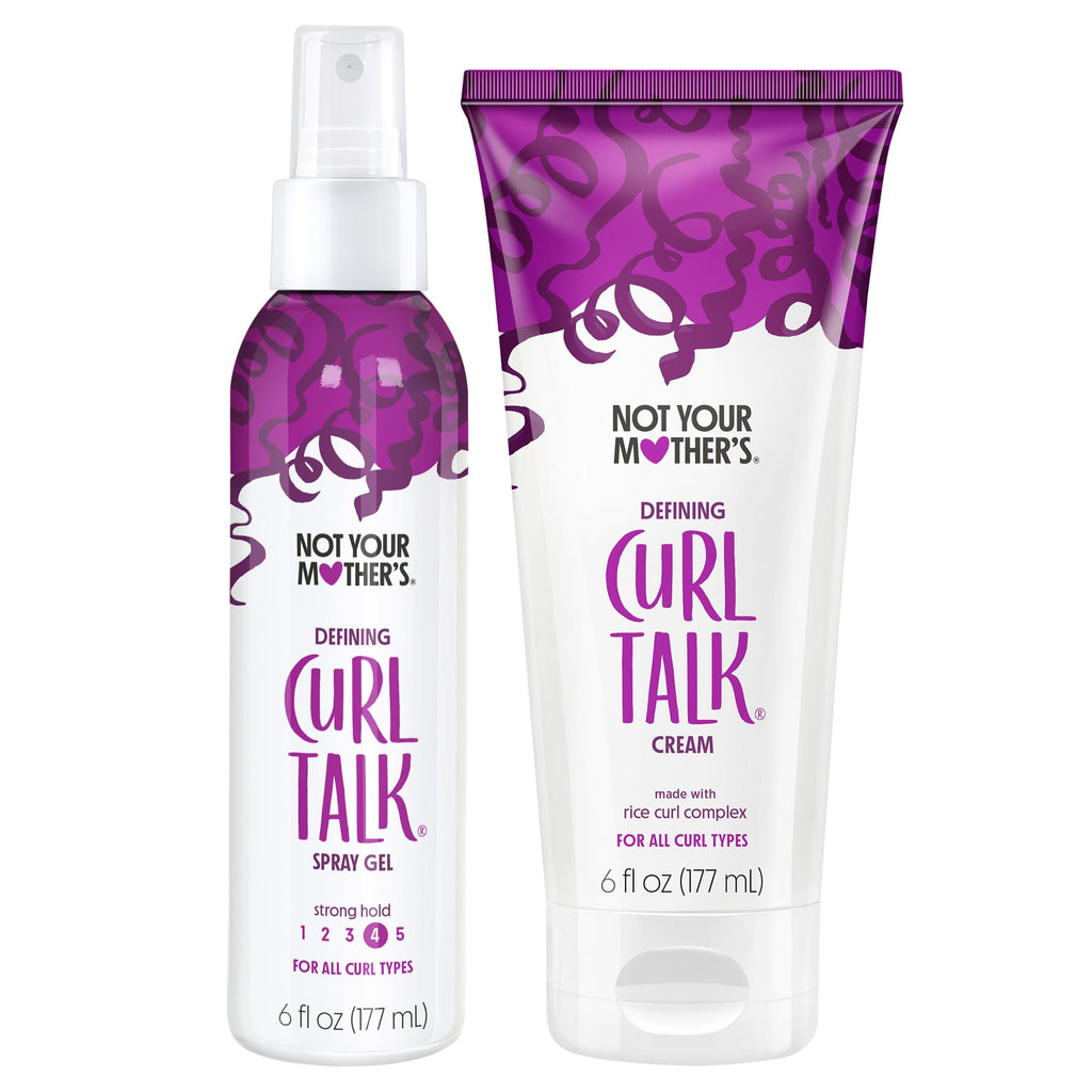Not Your Mother's Curl Talk Defining Spray Gel & Defining Cream (2-Pack) – Rice Curl Complex