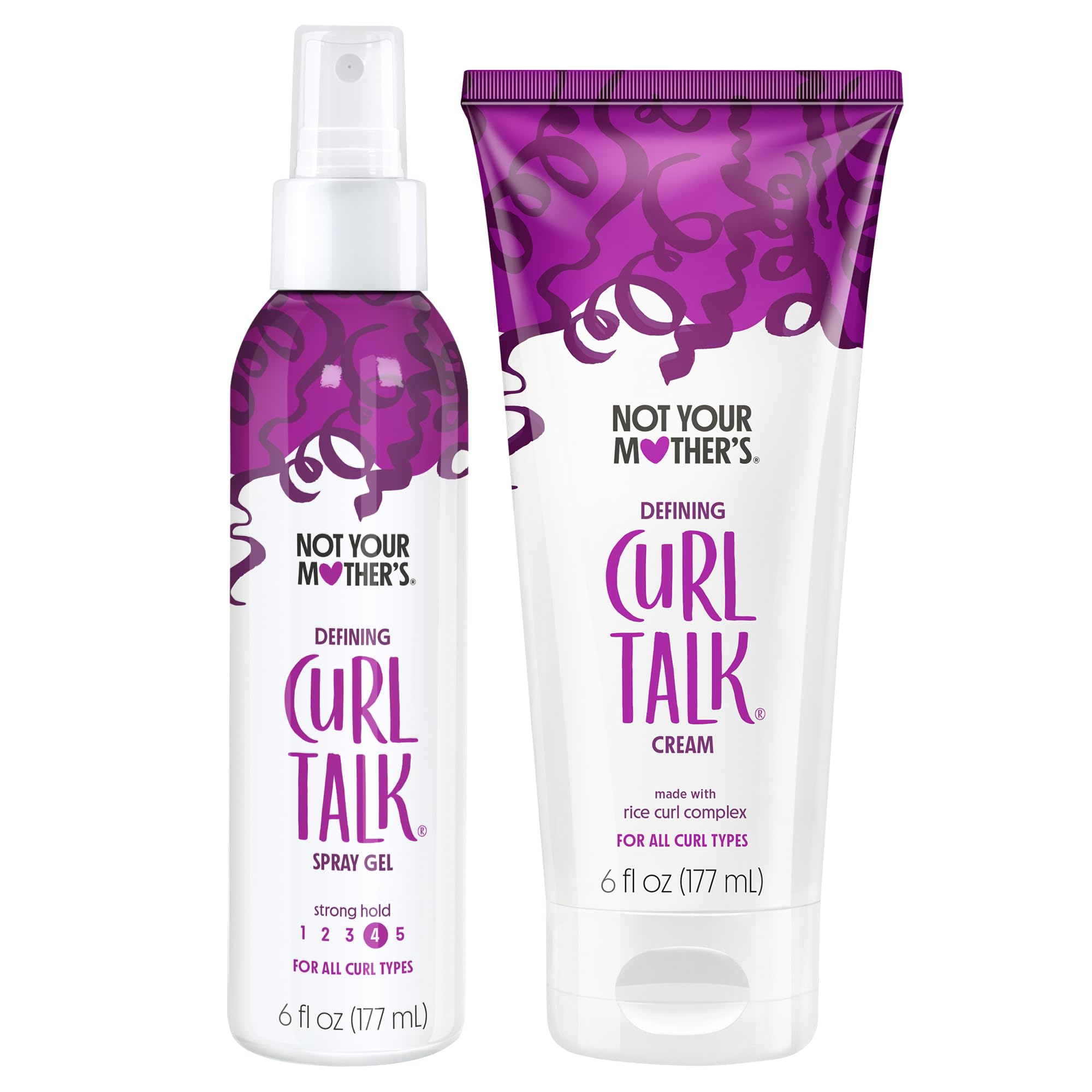 Not Your Mother's Curl Talk Defining Spray Gel & Defining Cream (2-Pack) – Rice Curl Complex