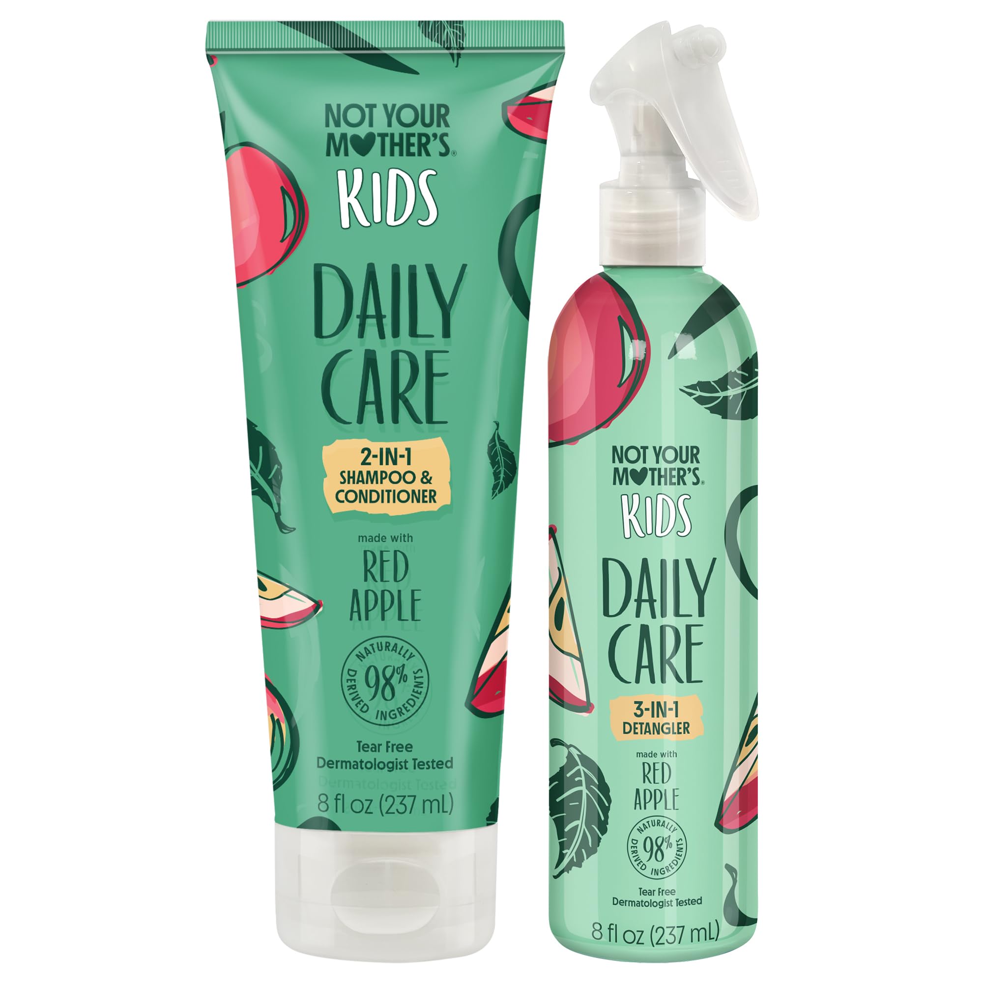 Not Your Mother's Kids Daily Care 2-in-1 Shampoo & Conditioner + 3-in-1 Detangler (2-Pack) – All Hair Types