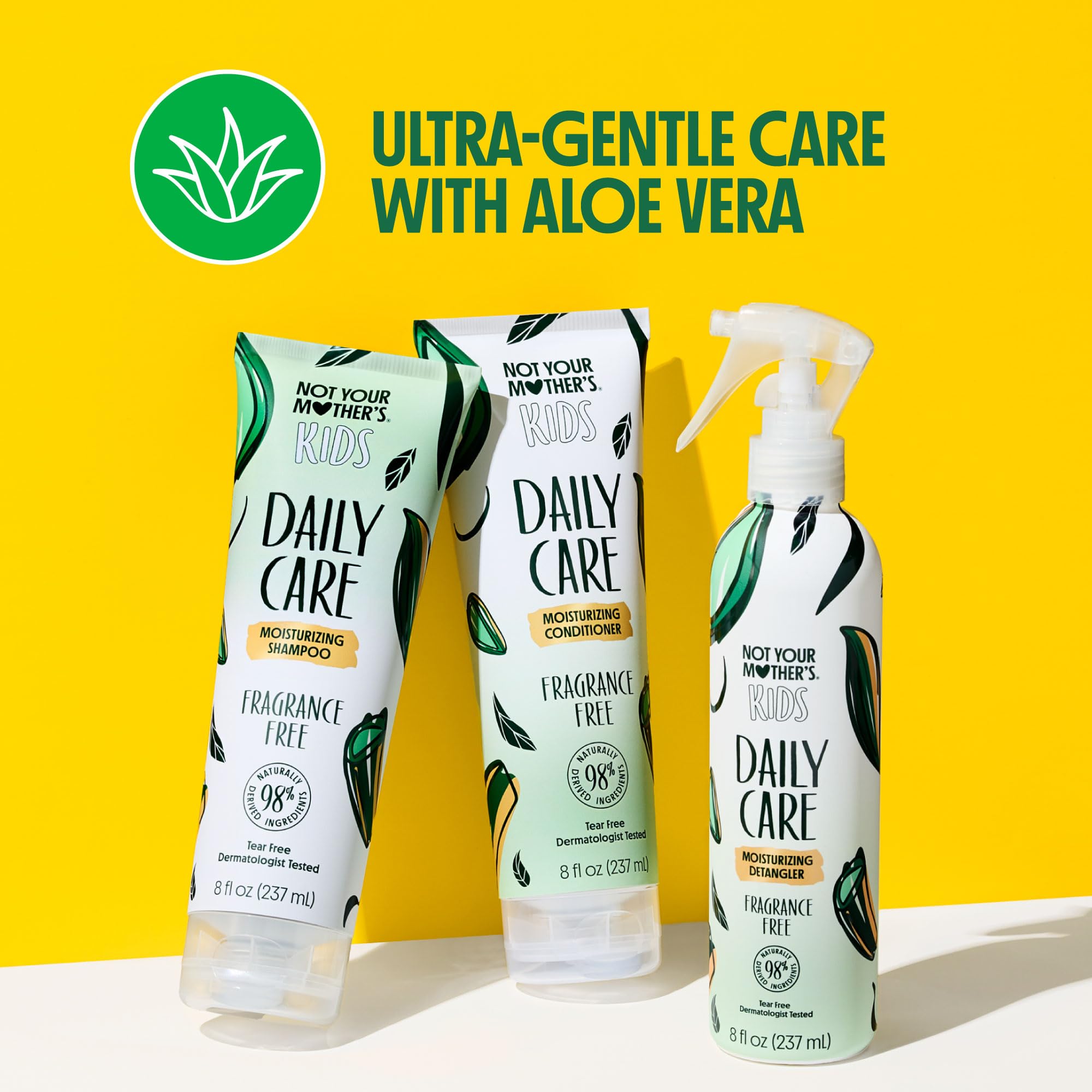 Not Your Mother's Kids Daily Care Bundle — Fragrance Free Shampoo, Conditioner & Detangler (3-Pack)