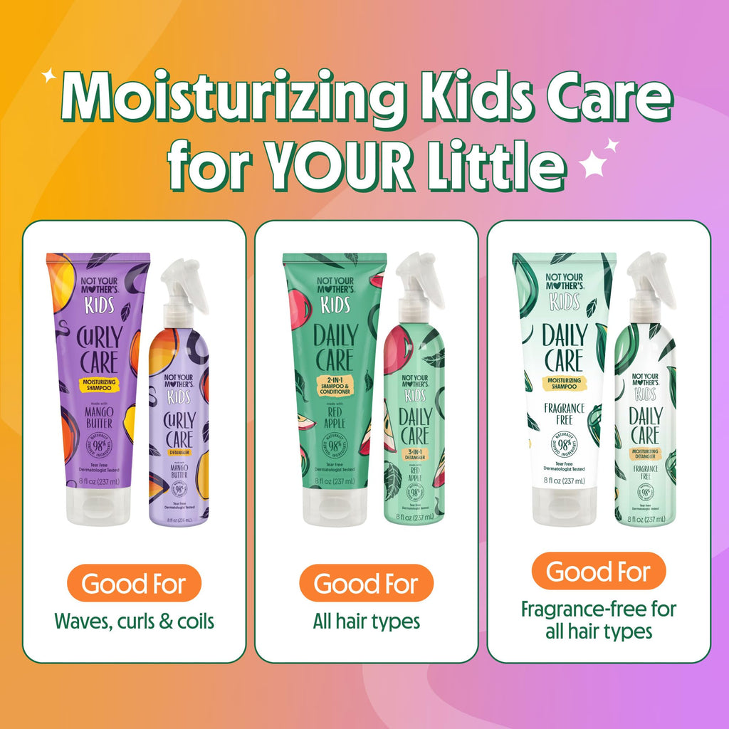Not Your Mother's Kids Daily Care Bundle — Fragrance Free Shampoo, Conditioner & Detangler (3-Pack)