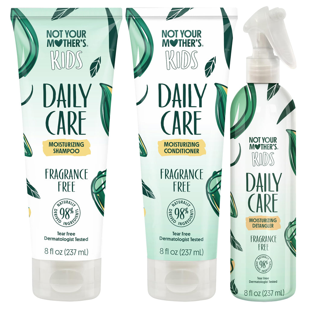 Not Your Mother's Kids Daily Care Bundle — Fragrance Free Shampoo, Conditioner & Detangler (3-Pack)