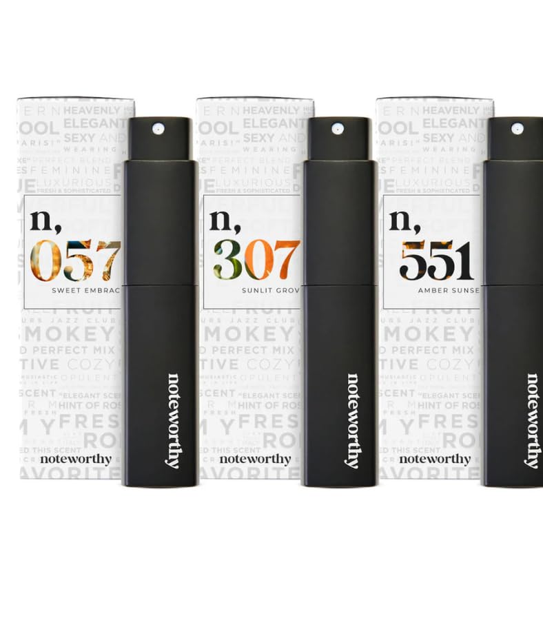 Noteworthy Essentials Trio Travel Spray Bundle – 3-Piece Unisex Fragrance Set, TSA-Approved