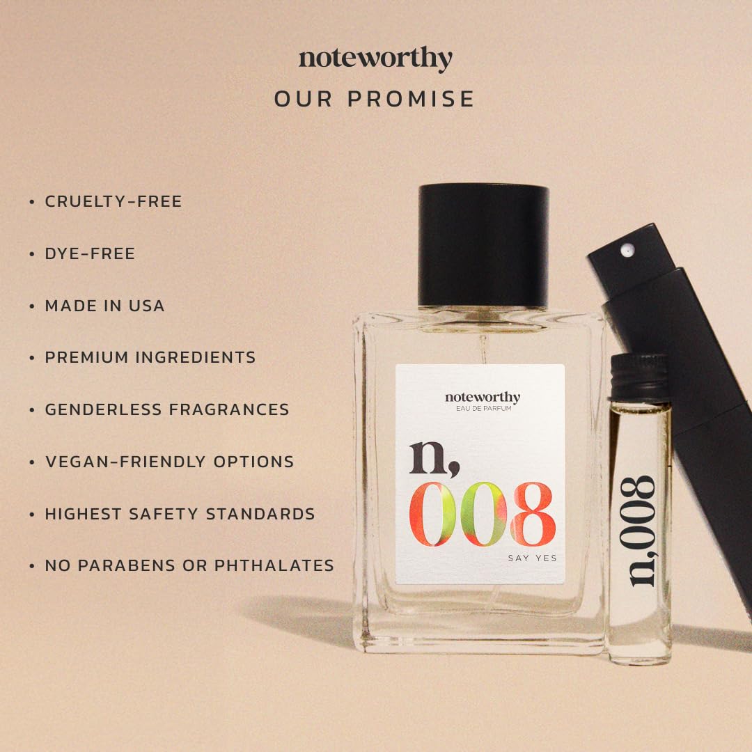 Noteworthy n,008 Say Yes Eau de Parfum – Pear, Gardenia & Sandalwood | Unisex 100ml