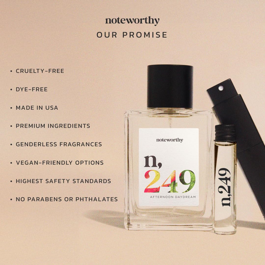 Noteworthy N,249 Afternoon Daydream Eau de Parfum – Bergamot, Ginger Lily, Wood | Unisex 100ml
