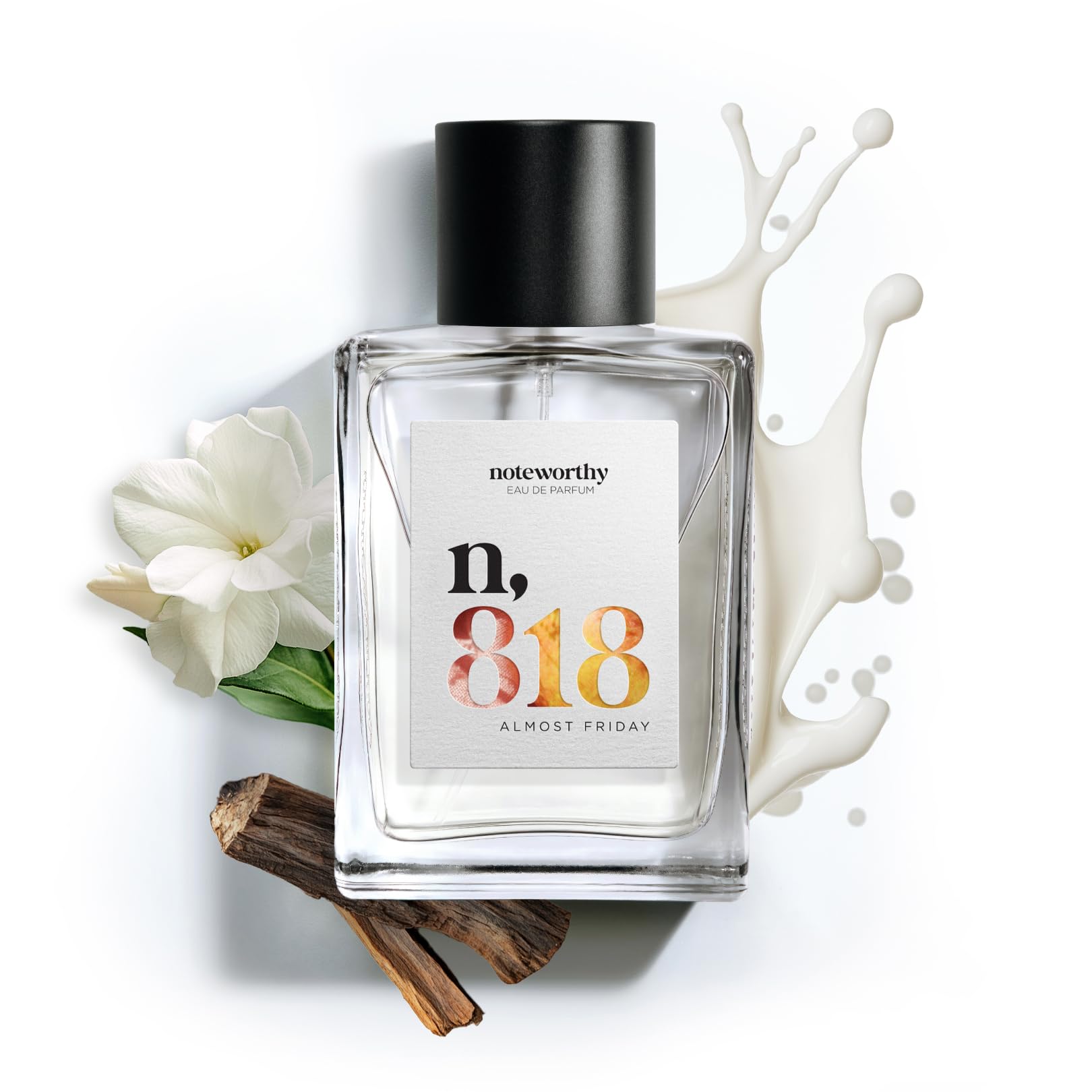 Noteworthy n,818 Almost Friday Eau de Parfum – Jasmine, Milk & Rosewood | Unisex, Long-Lasting 100ml