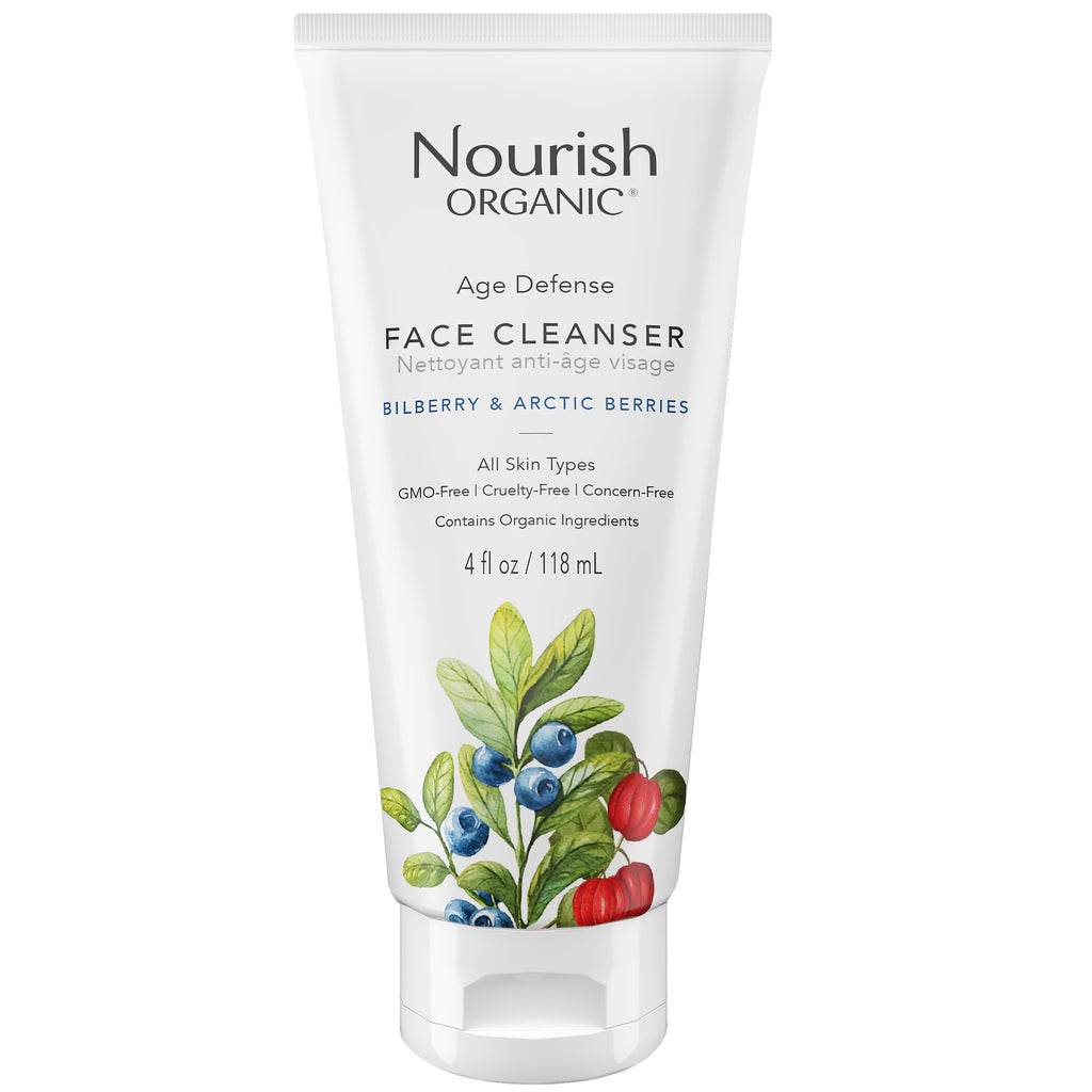 Nourish Organic Face Cleanser – Bilberry & Arctic Berries Anti-Aging Foaming Wash