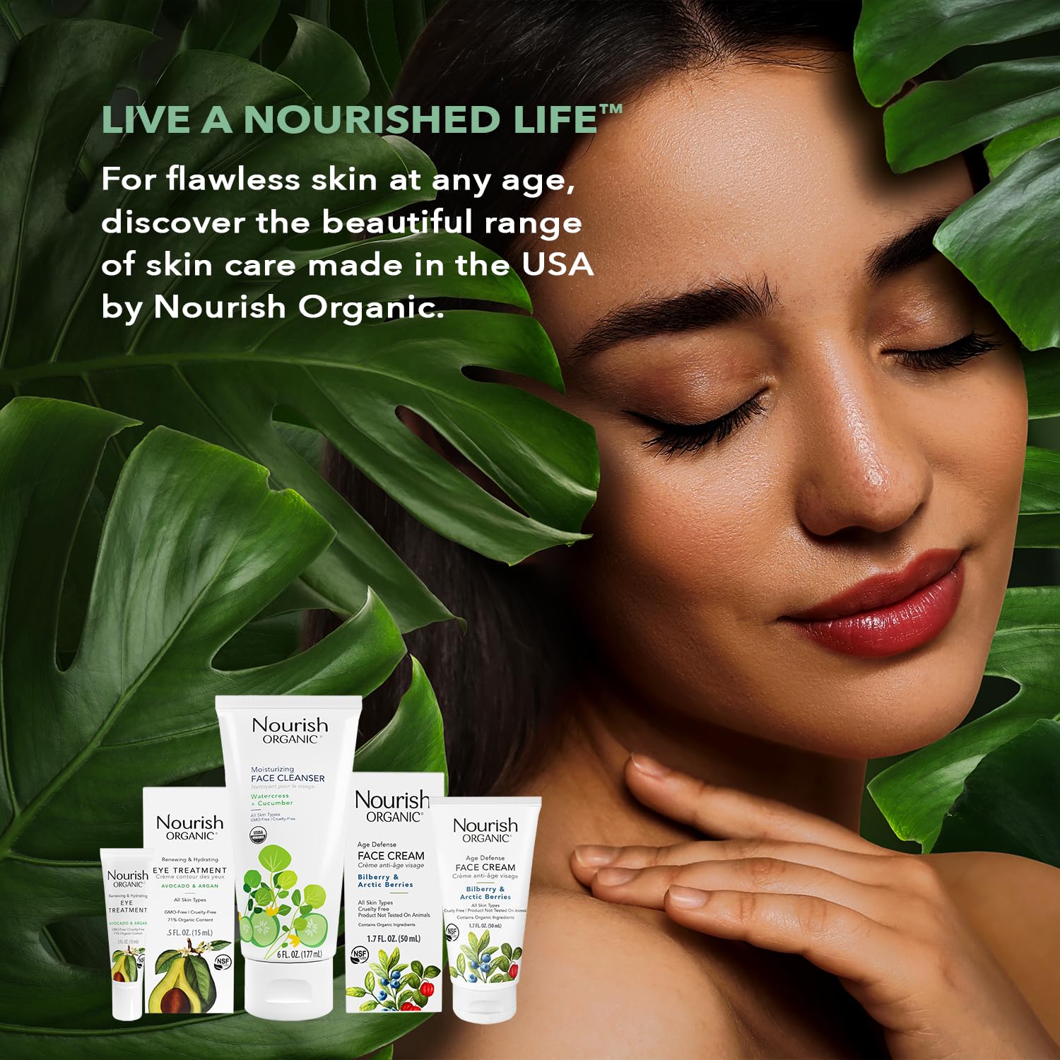 Nourish Organic Face Cleanser – Bilberry & Arctic Berries Anti-Aging Foaming Wash